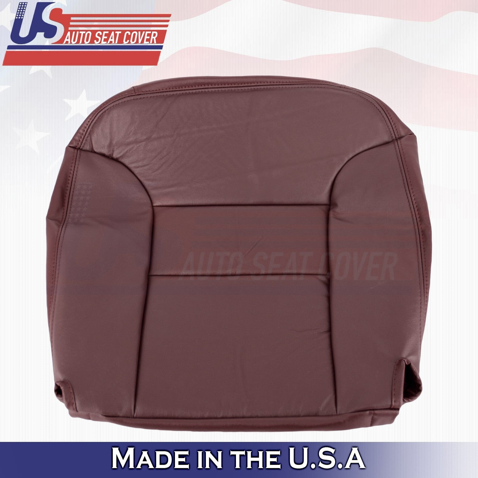 1995 to 2000 For Chevy Silverado 1500 Driver Passenger Bottom Leather Covers Red