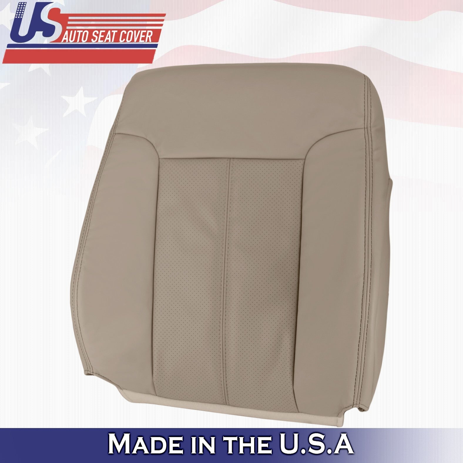 2011 2012 For Ford F250 F350 Lariat Driver Passenger Top Leather Seat Covers Tan