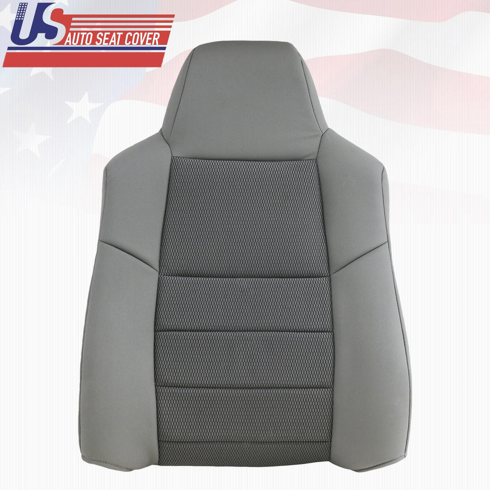 2003 2004 2005 Ford F250 F350 Driver Top & Bottom Cloth Seat Cover Med Flint Gry