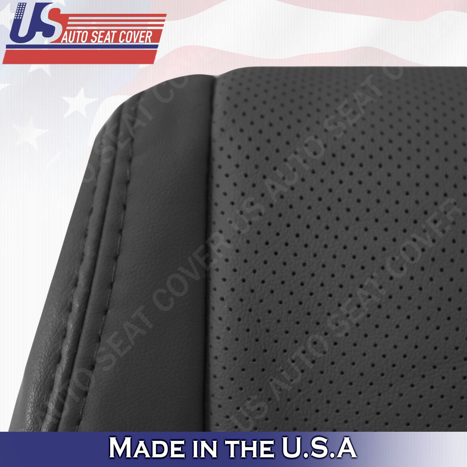 Fits 2007- 2012 Acura RDX DRIVER Bottom PERFORATED LEATHER Seat Cover in BLACK