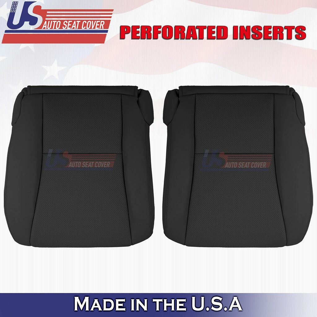 2007 to 2012 For Lexus LS600h Front Set Bottoms &Tops Leather Cover Black