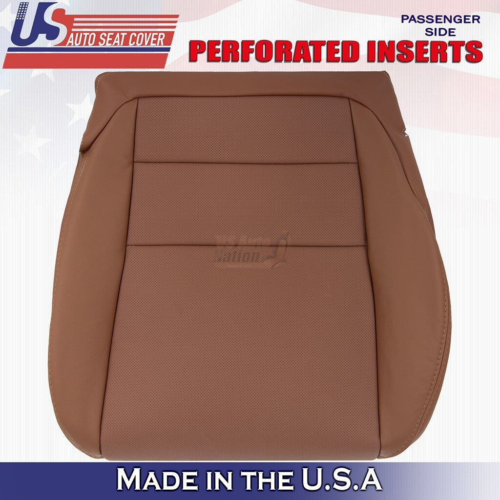 2010 to 2013 Fits Acura MDX Passenger Bottom Leather Seat Cover Brown