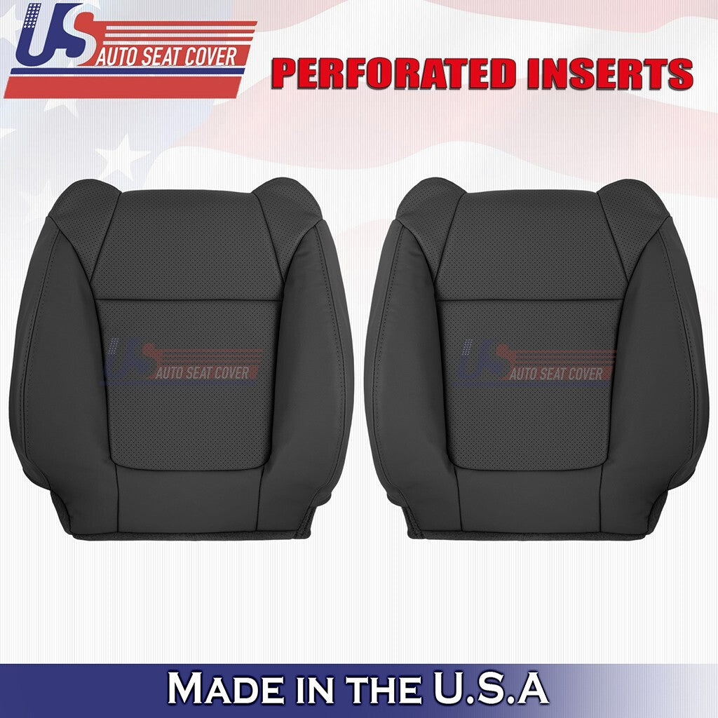 2001 to 2003 For Acura CL Type-S Driver &Passenger Tops Perf Leather Cover Black