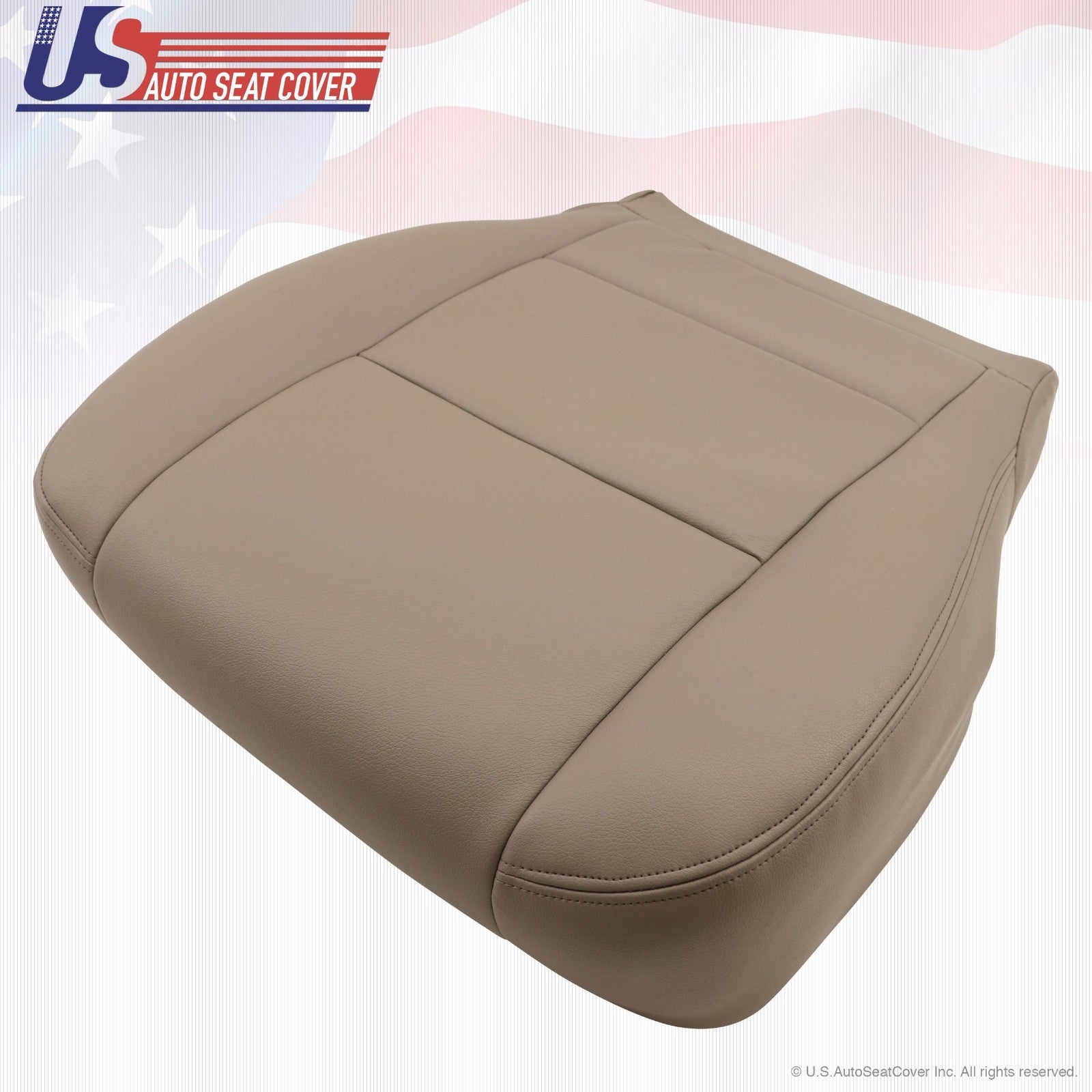 Fits 2002- 2004 Sequoia Front Passenger Side Bottom Seat Cover Leatherette Tan