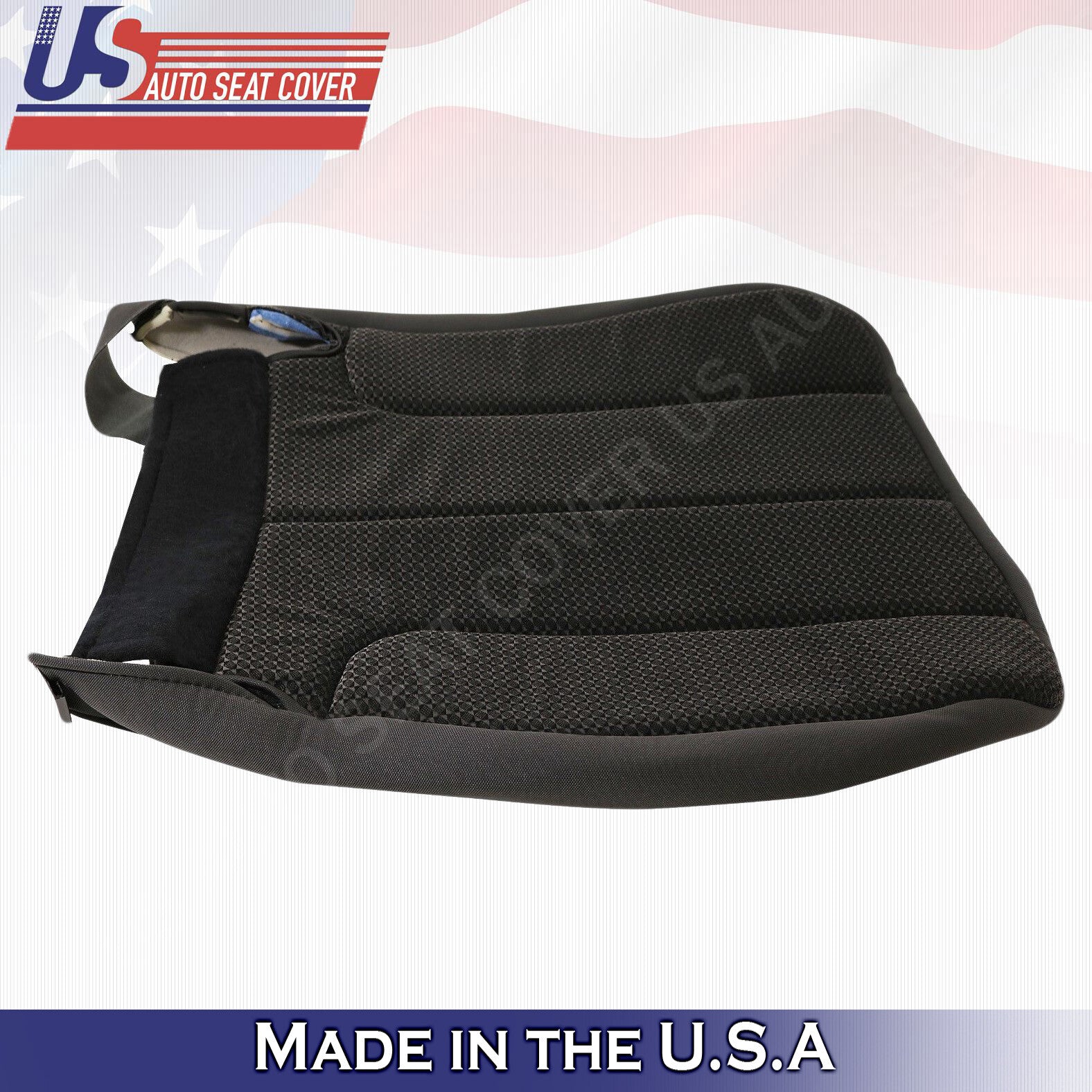2002 2003 For Dodge Ram 1500SLT Driver-Passenger Bottom Cloth Seat Cover Dk Gray