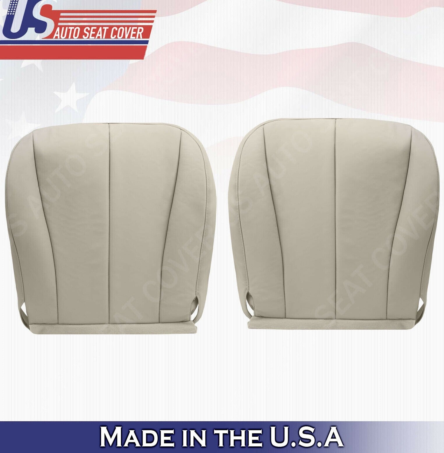2007 to 2011 For Toyota Camry Driver Passenger Bottom Leather Seat Covers in Tan