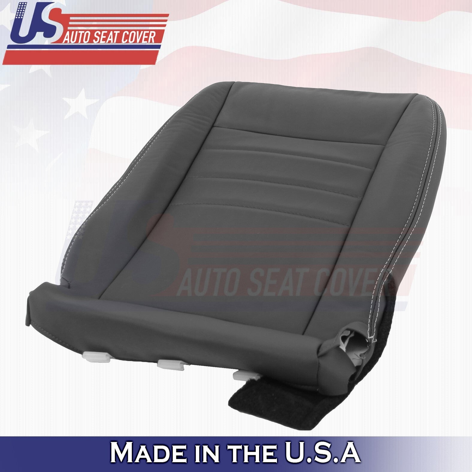 2013 2014 For Dodge Charger SXT Front Passenger Top & Bottom Leather Covers BLK