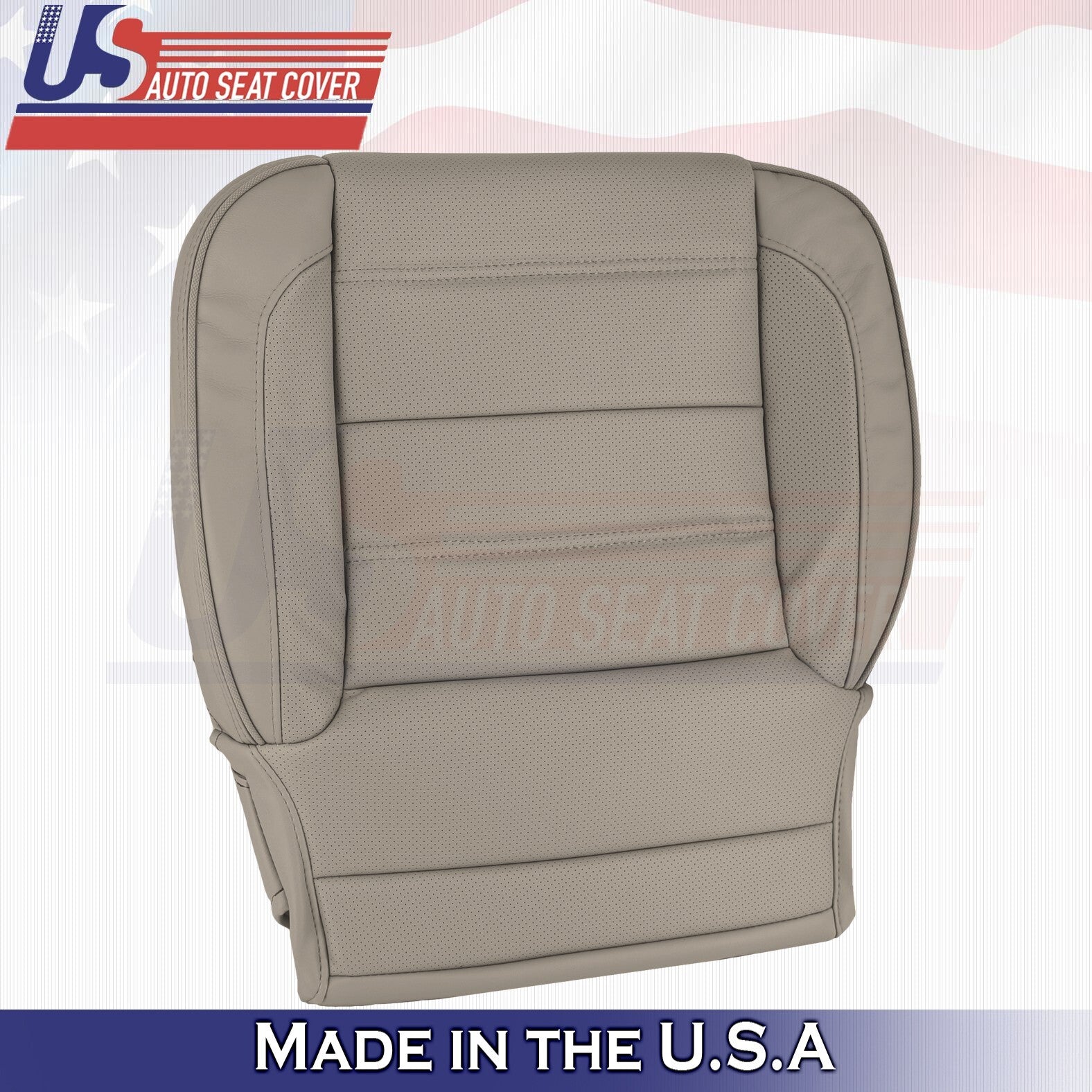 2019 For GMC Sierra Denali Front Driver Top & Bottom Leather Seat Covers Tan