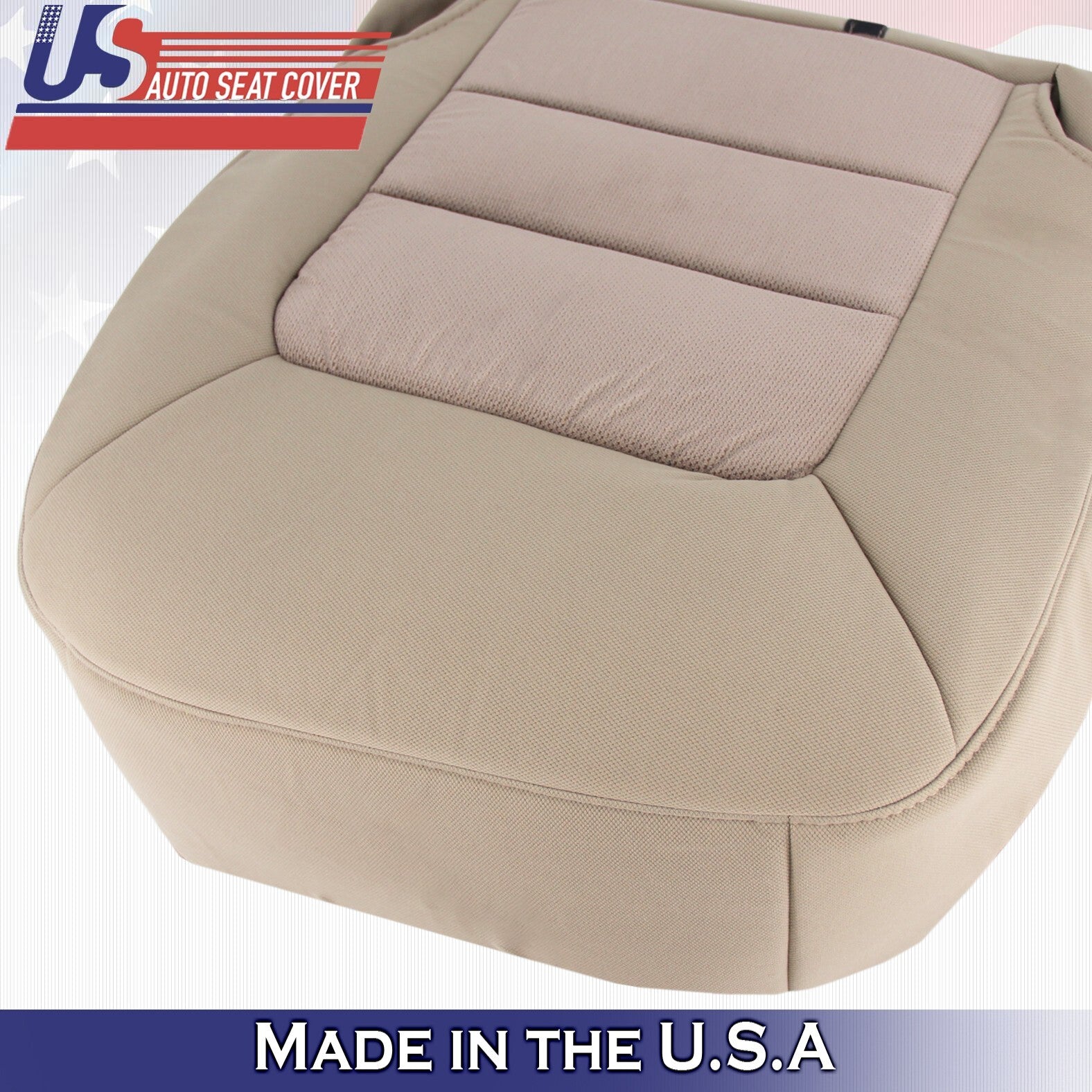2003 2004 For Ford Expedition XLT Front Driver Side Bottom Cloth Seat Cover Tan