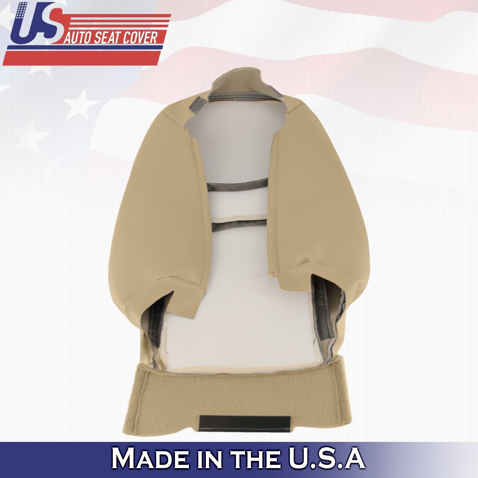 2003 For Toyota Highlander Driver & Passenger Top Perf Leather Seat Covers Tan
