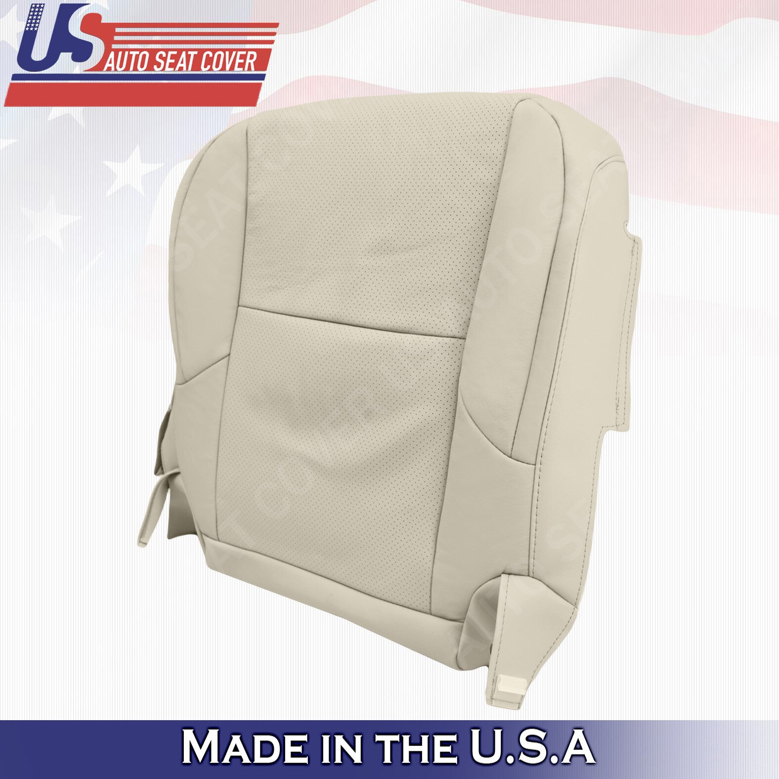 FRONT ROW TOP & BOTTOM COVERS For: 2010 - 2017 Lexus GX460 TAN PERFORATED
