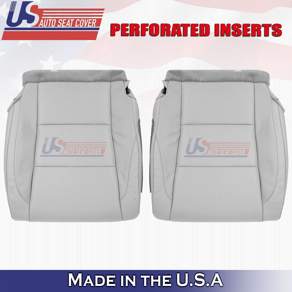 2014 to 2019 Fits Toyota Highlander Driver& Passenger Bottoms Leather Cover Gray