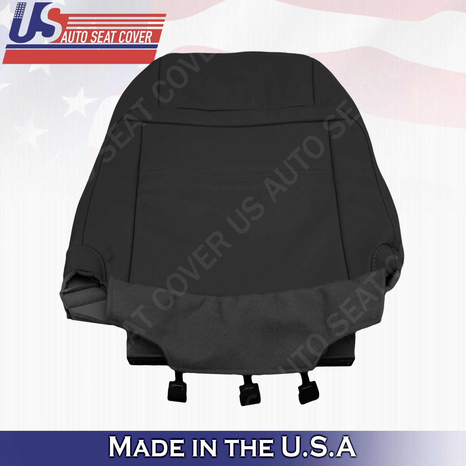 Front PASSENGER Top & Bottom Leather Perf Cover Black 2011 to 2015 Ford Explorer