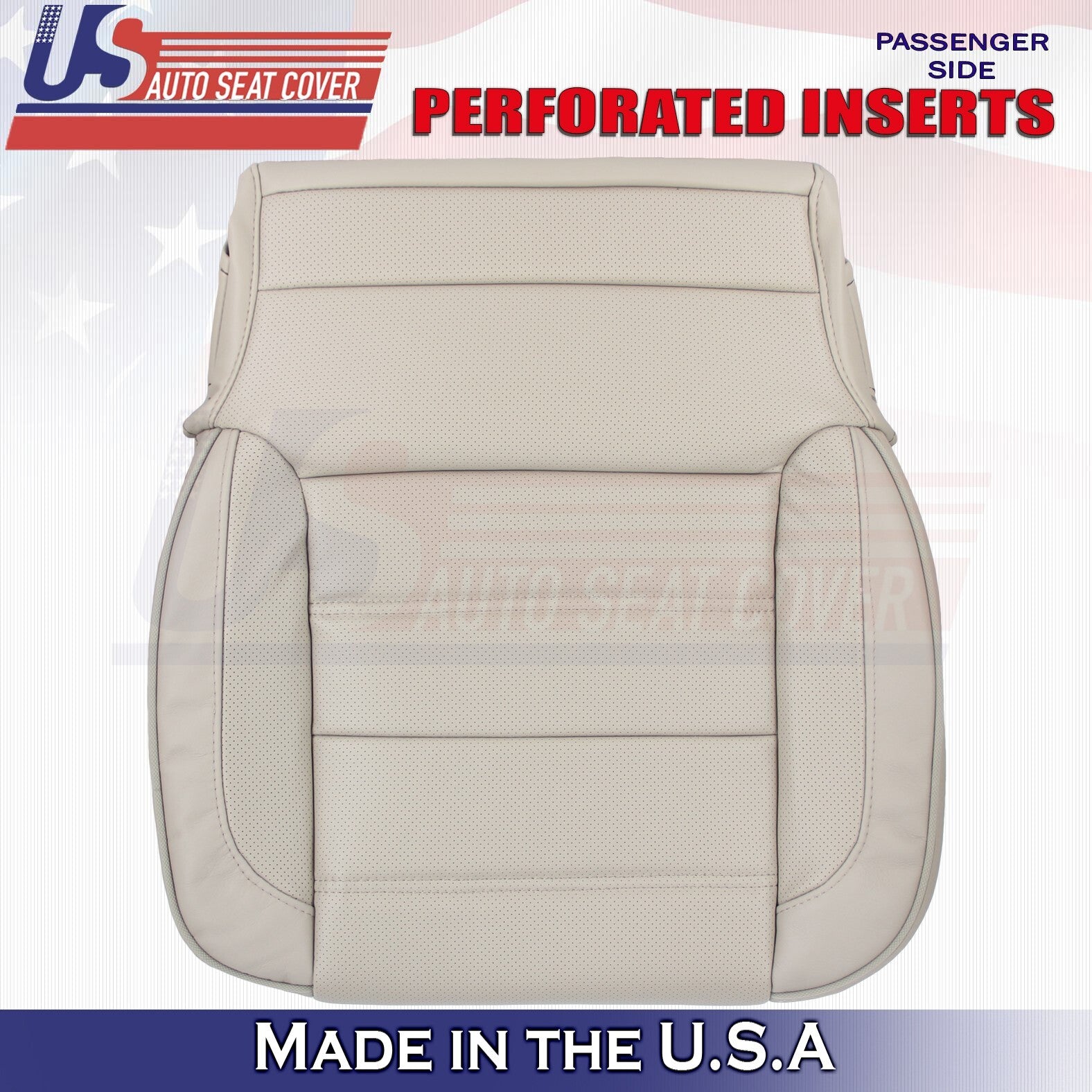 2017 For GMC Yukon Denali Driver & Passenger Bottom Leather Covers Tan