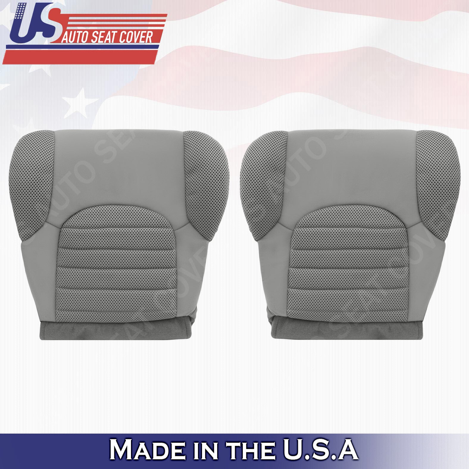 Driver & Passenger Bottom Cloth Cover Gray Fits 2007 to 2015 Nissan Pathfinder