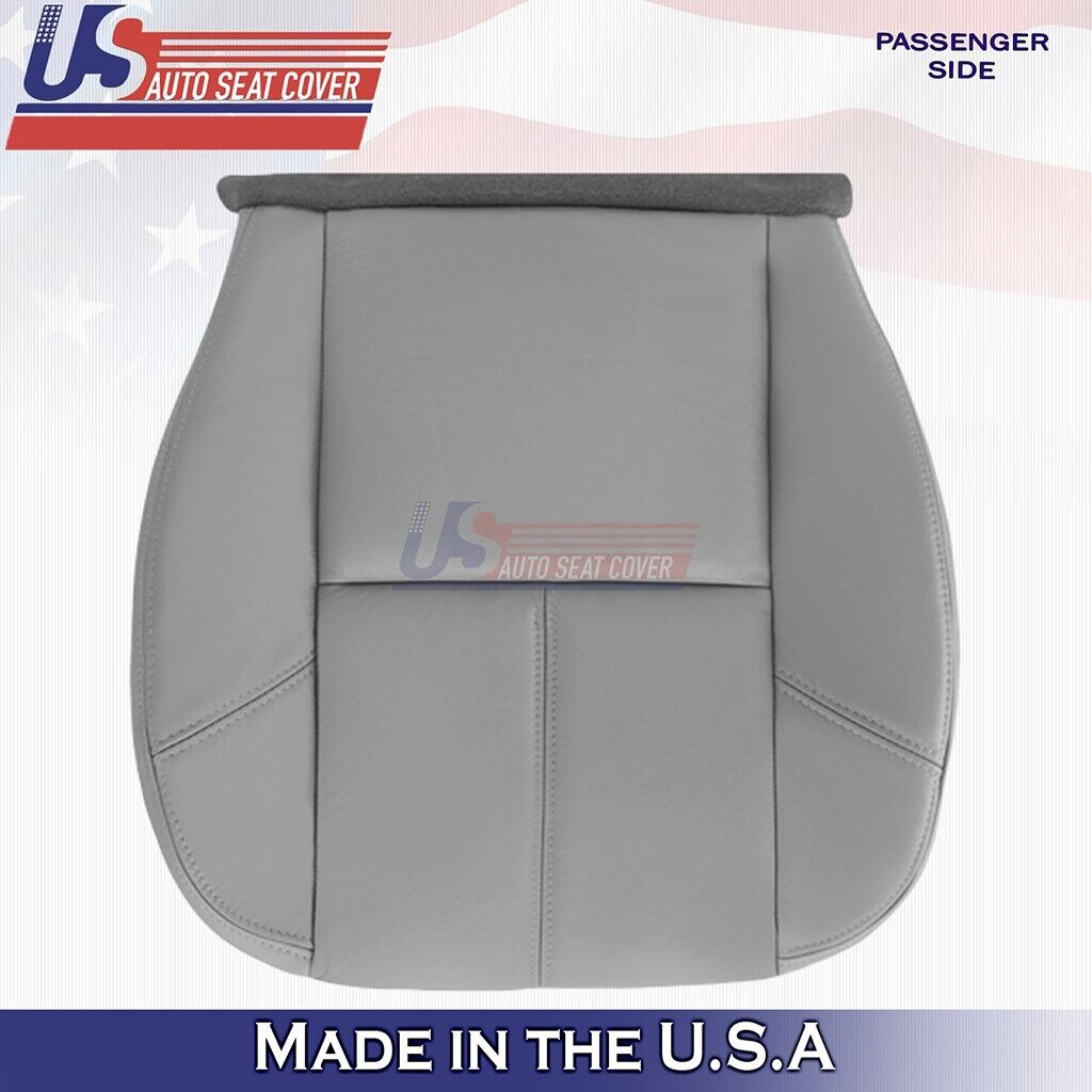 2007 to 2014 For Chevy Silverado Front Set Top &Bottom  Leather Cover Light Gray