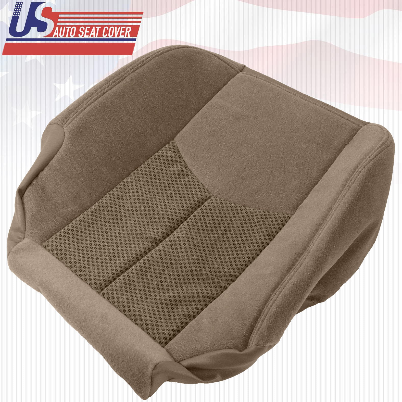 2003 to 2007 For Chevy Silverado 3500 Passenger Bottom Cloth Seat Cover Tan
