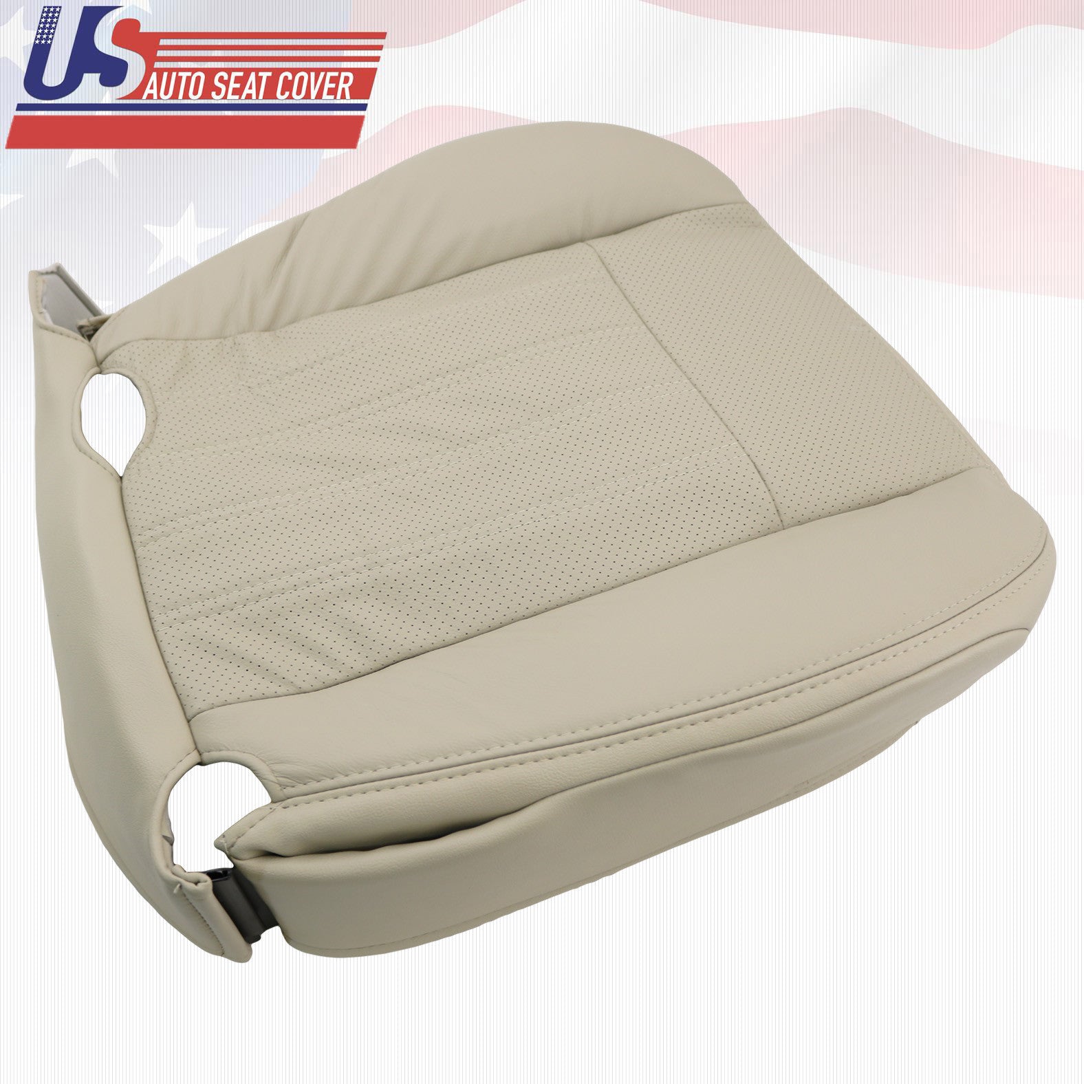 For 2003 and 2004 Lincoln Aviator Perforated Seat Cushion Cover Light tan bottom