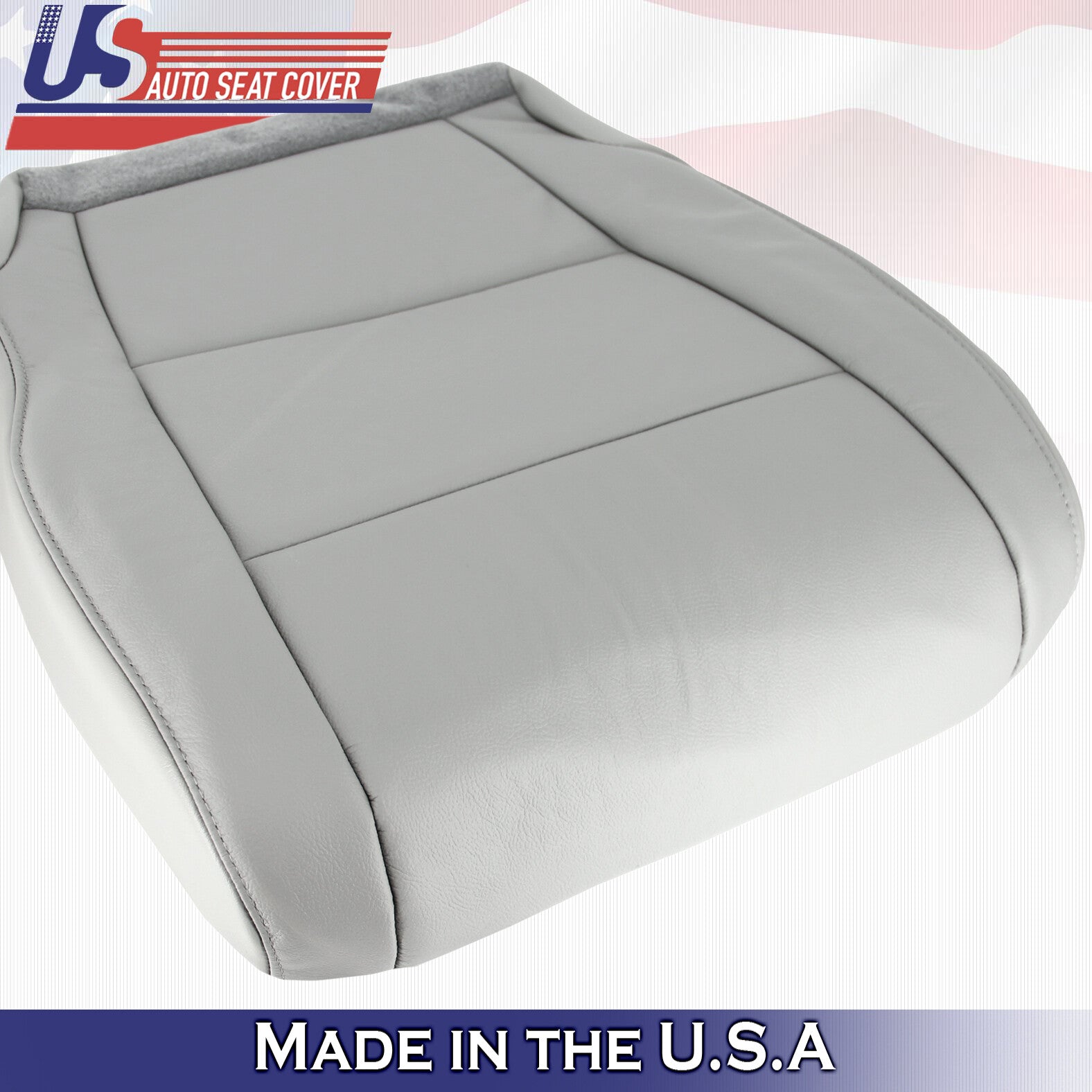 2013 For Honda Pilot Driver Passenger Bottom Synthetic Leather Seat Covers Gray