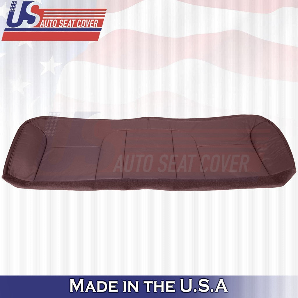1995 to 1998 For Chevy Silverado Rear Bench Top & Bottom Leather Seat Cover Red