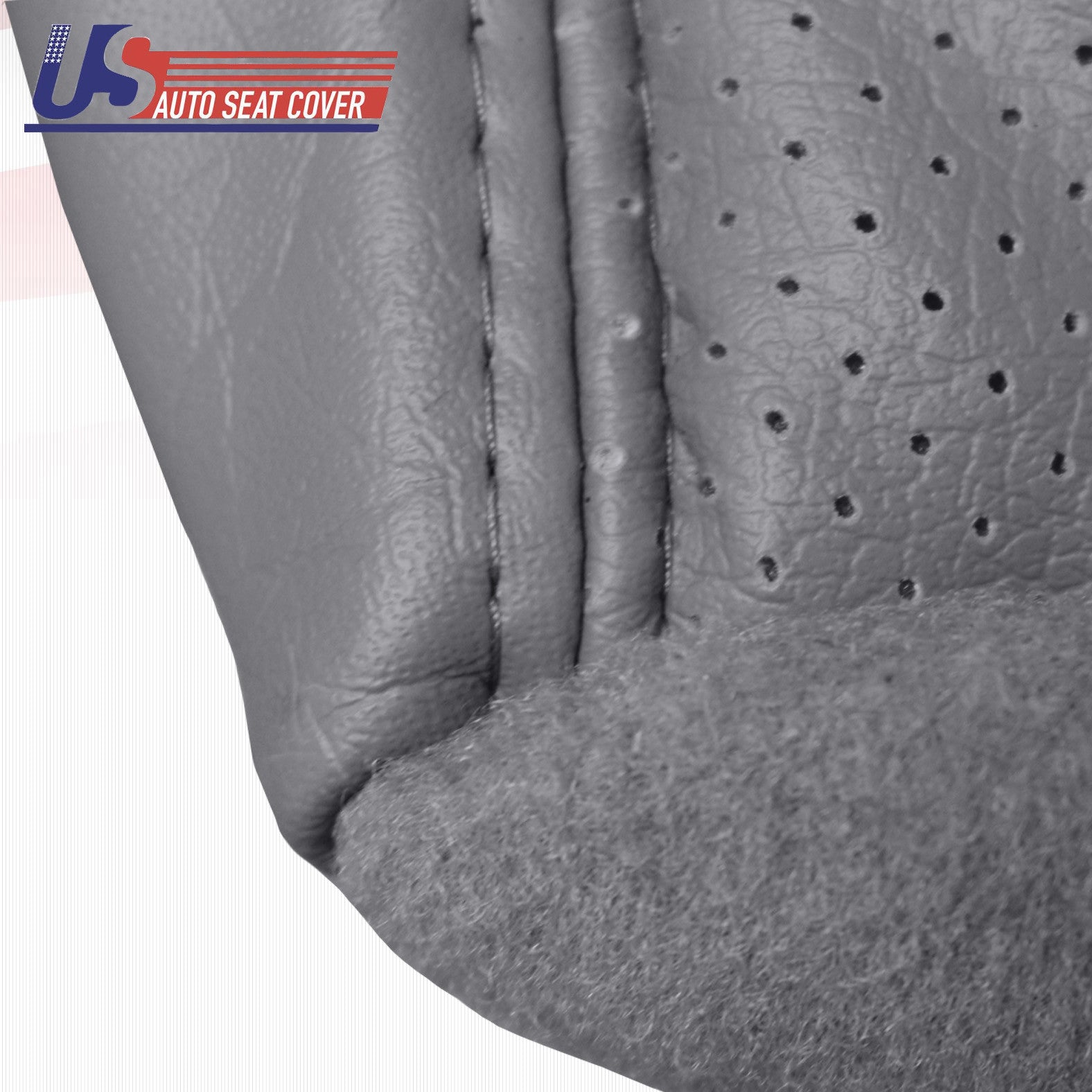 1992 1996 Ford Bronco Base Driver Passenger Bottom Seat Cover Perforated Dk.Gray