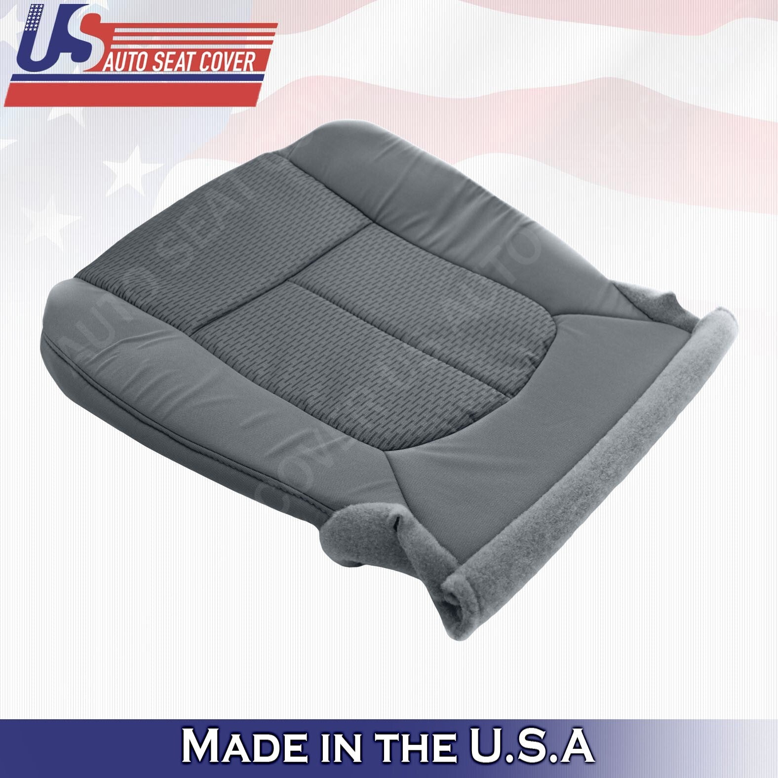 2011 To 2014 Fits Ford F150 Front Set Bottoms & Tops Cloth Seat Cover Gray