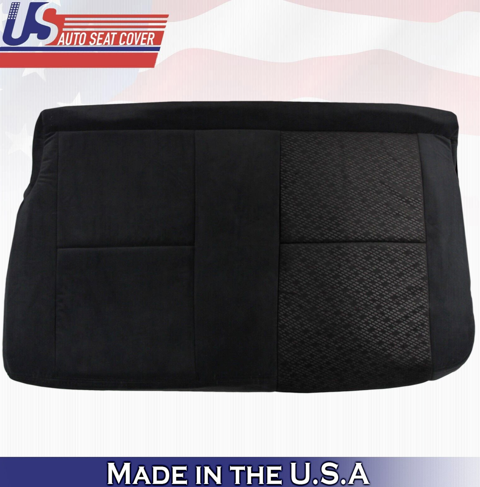 2009 For GMC Sierra 1500 2500 3500 2nd Row Driver Bottom Cloth Seat Cover Black