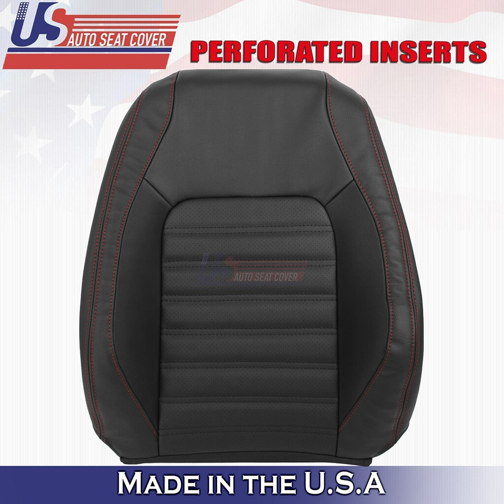 2011 to 2018 FITS VW Jetta GLI Driver & Passenger Bottoms-Tops Seat Cover Black