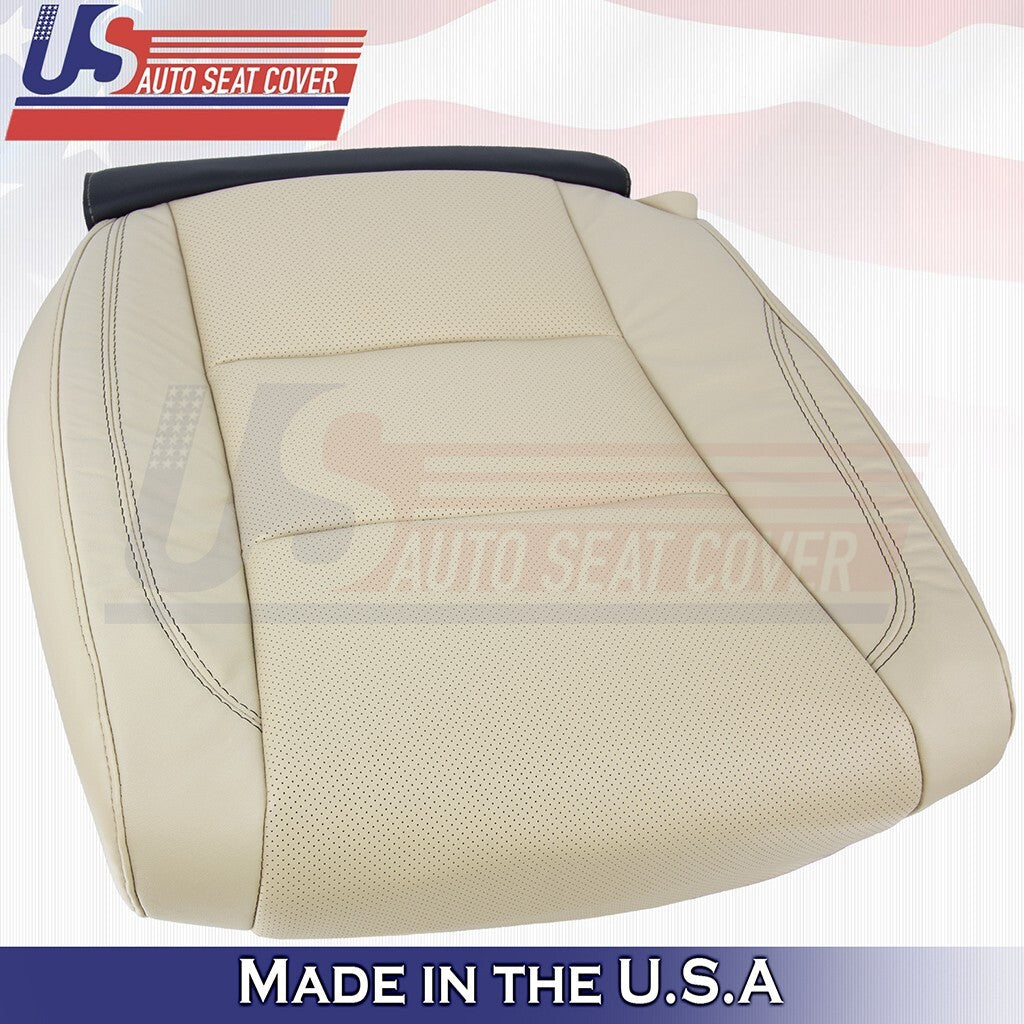 2013 to 2018 Fits Toyota Avalon Driver & Passenger Bottom Leather Seat Cover Tan