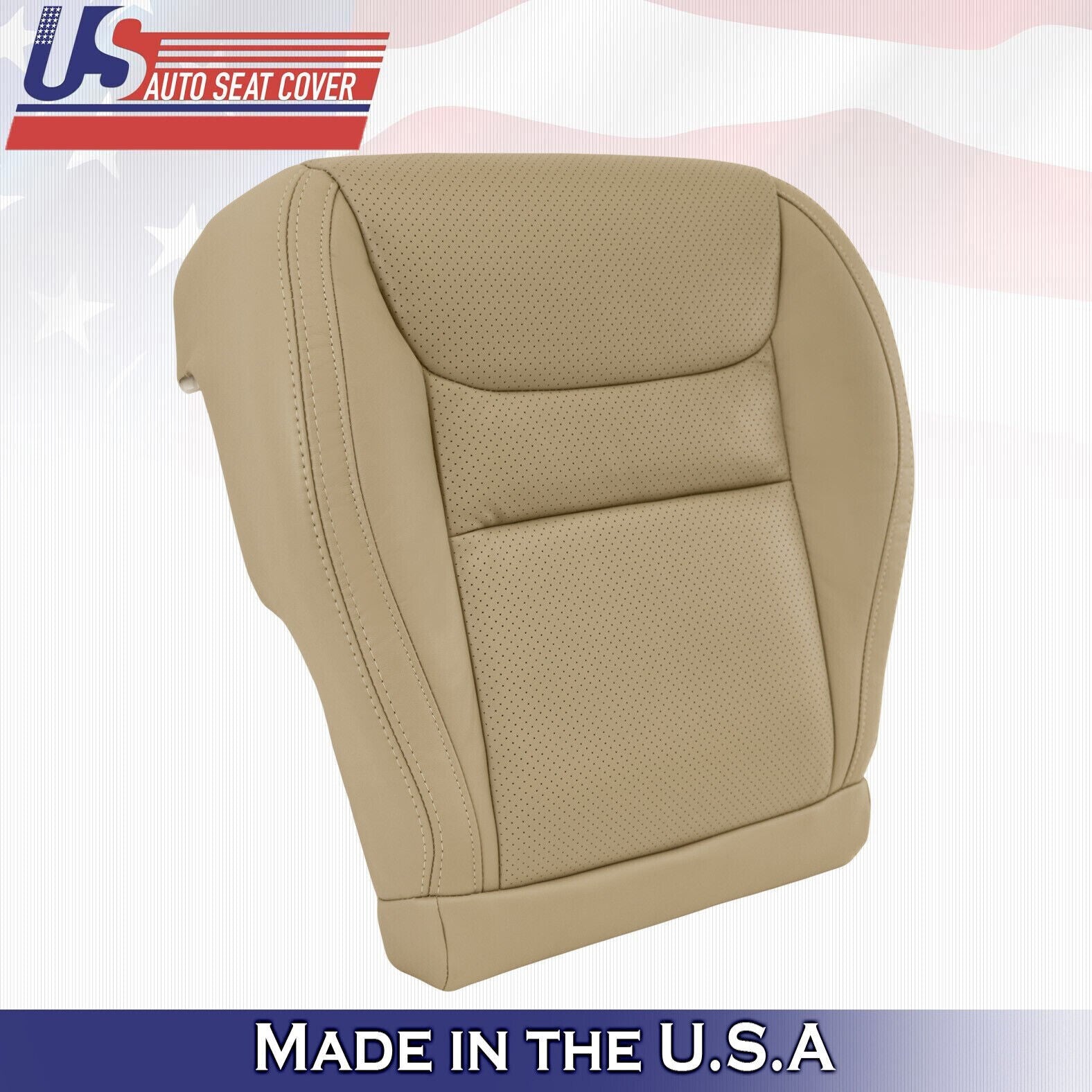 2003 For Toyota Highlander Passenger Top & Bottom Leather Seat Covers Tan