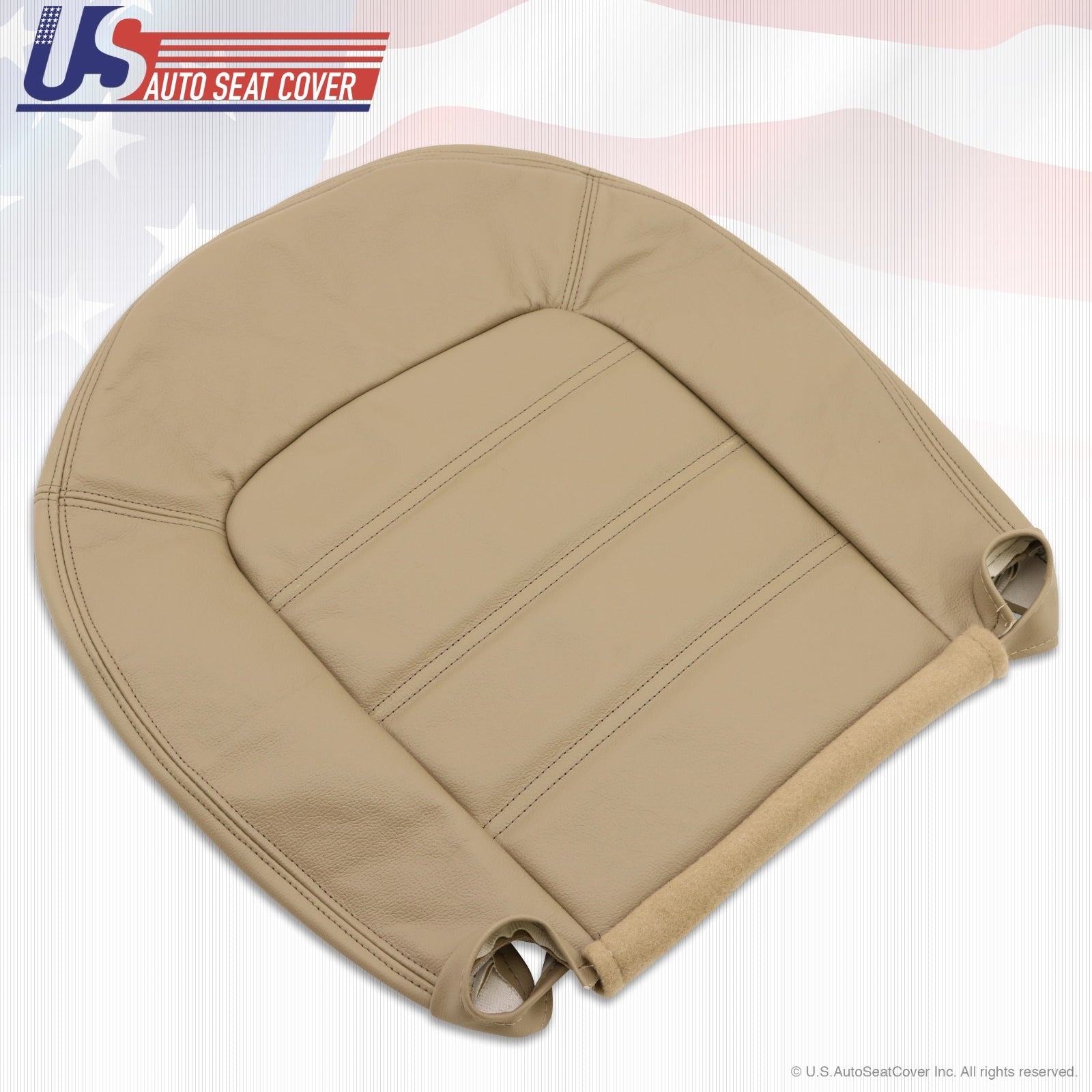 2002 to 2005 Ford Explorer XLS Driver Bottom Replacement Leather Seat Cover Tan