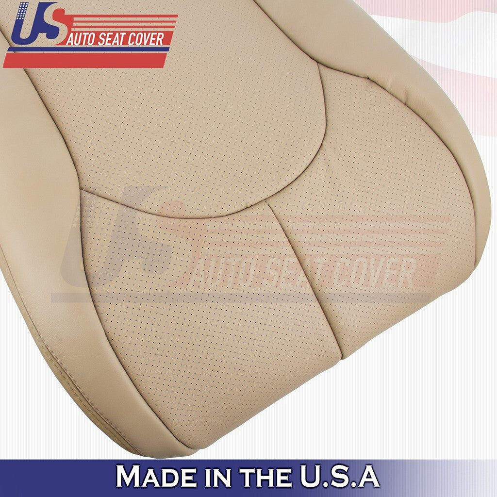 1996 to 2002 For Mercedes Benz SL500 Driver Bottom & Top Perf Leather Cover Tan