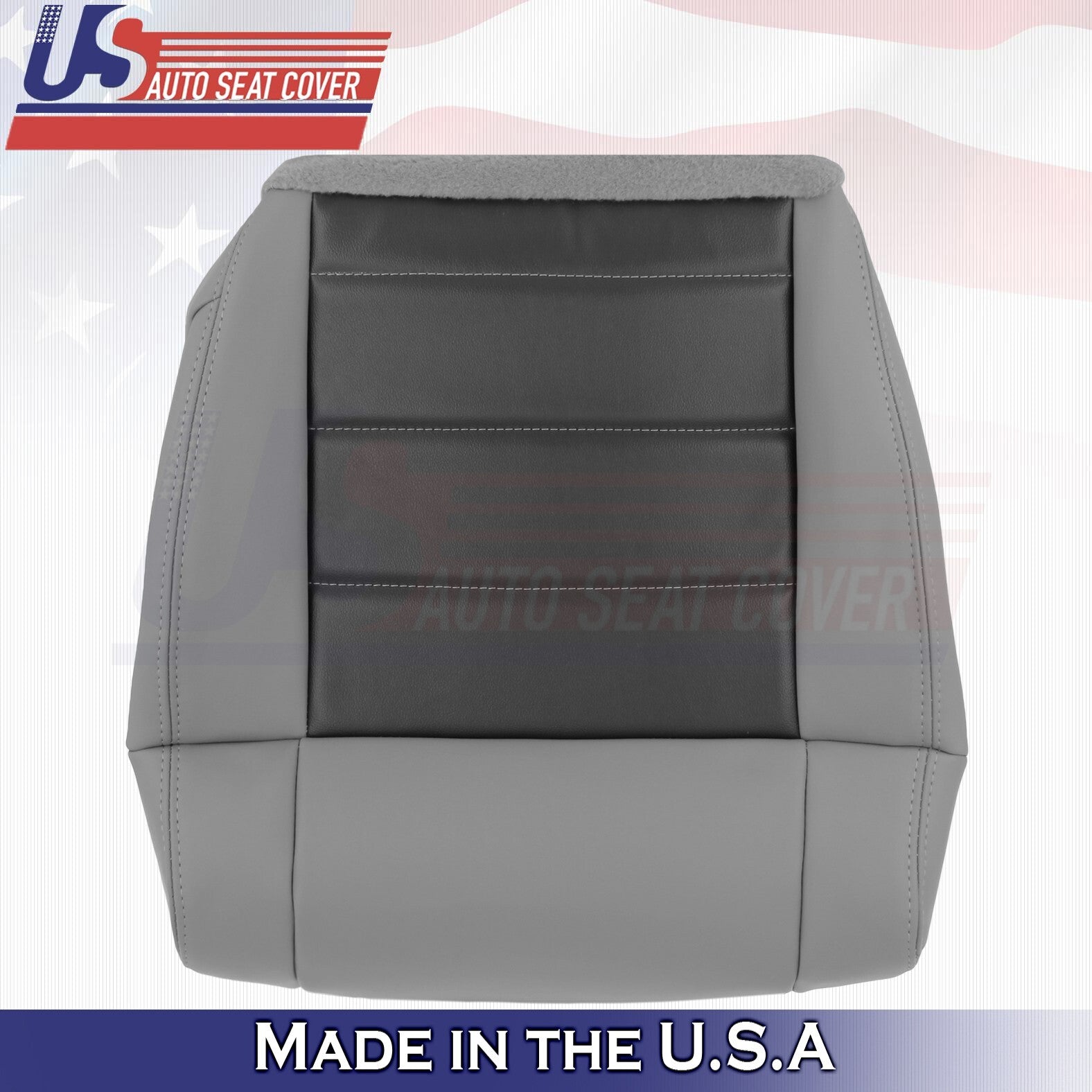 2010 For Jeep Wrangler Front Driver Bottom Synthetic Leather Seat Cover Gray