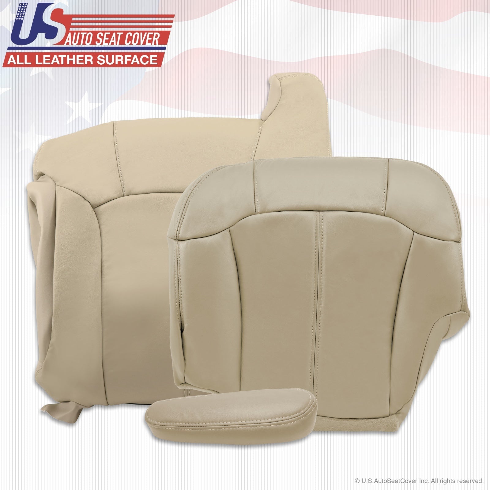 1999 2000 2001 2002 Chevy Tahoe Suburban Upholstery leather seat cover Light Tan