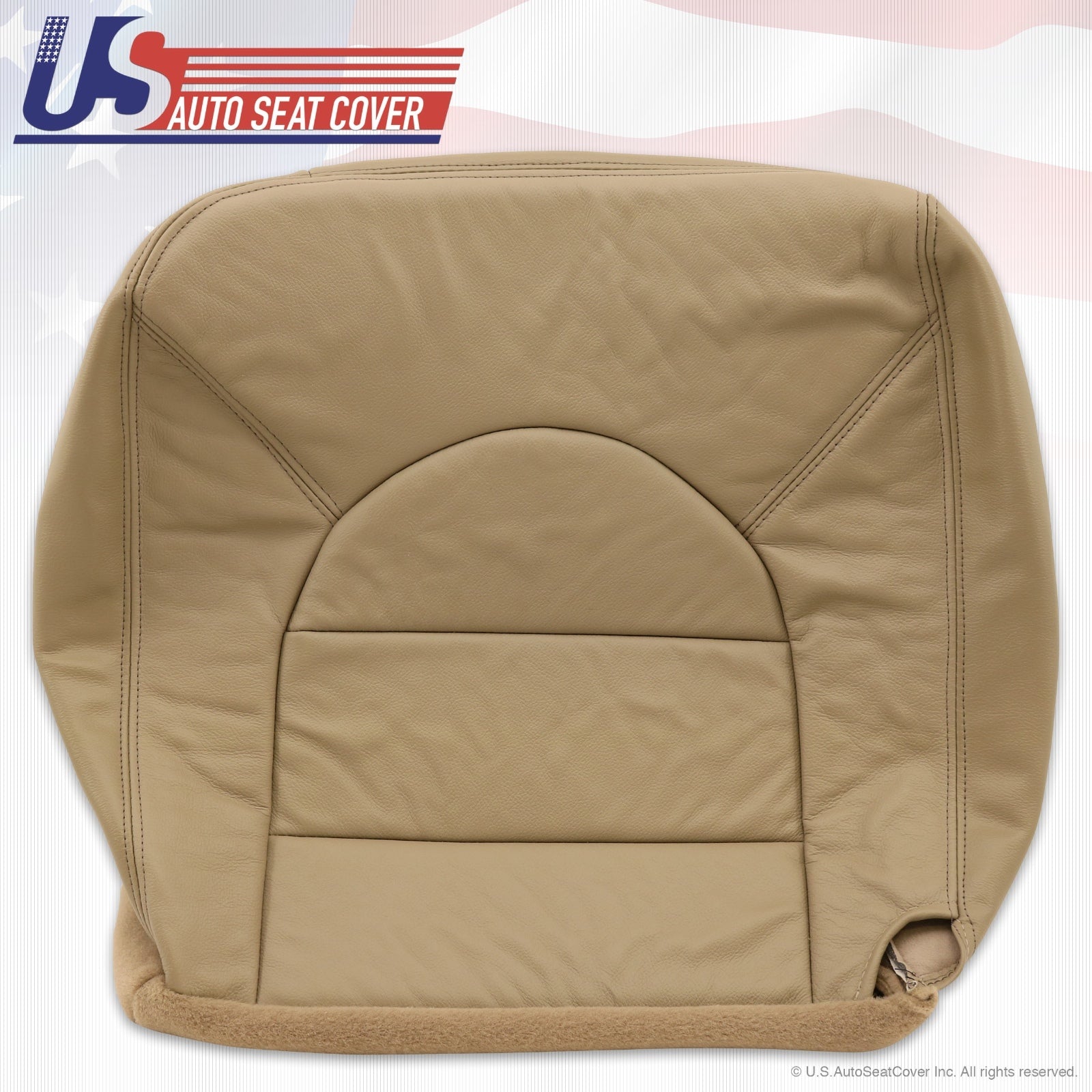 2000 Ford F250 Lariat Driver/Passenger Bottom Replacement Leather Seat Cover Tan