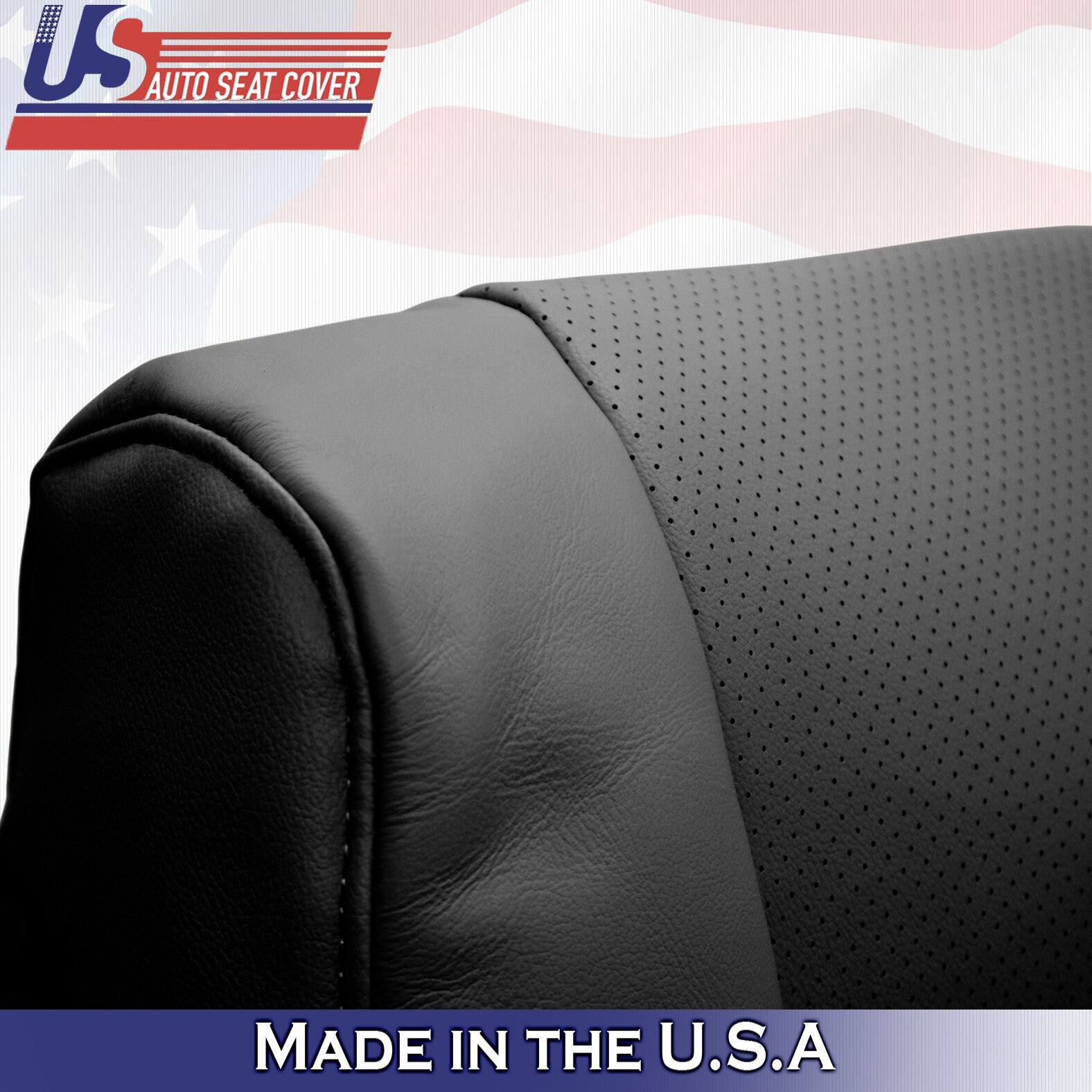 Fits 2005 2006 2007 2008 Acura RL Driver Top & Bottom Leather Seat Cover Black