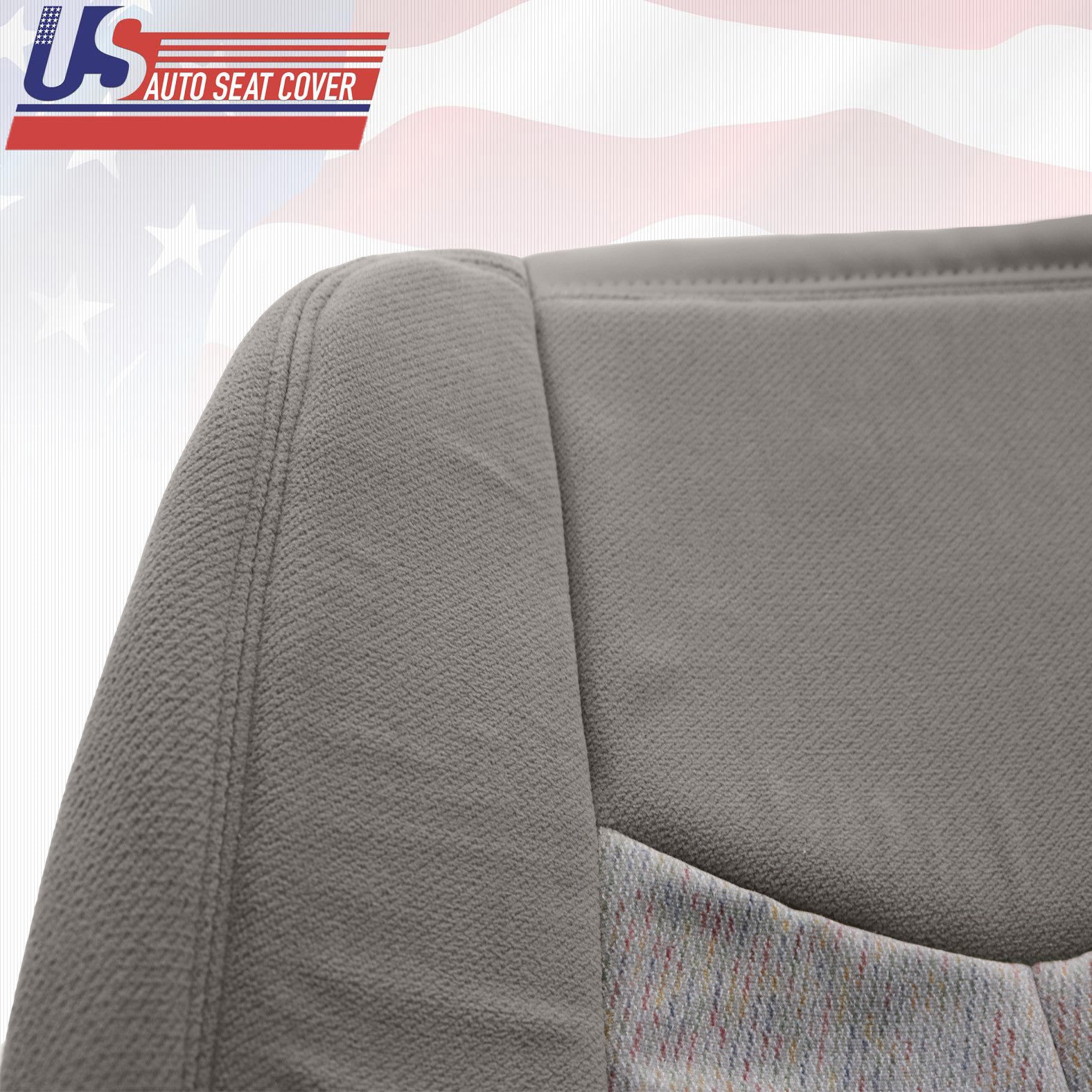 2003 2004 GMC Yukon XL 1500 Driver Bottom Fabric Replacement Seat Cover Gray