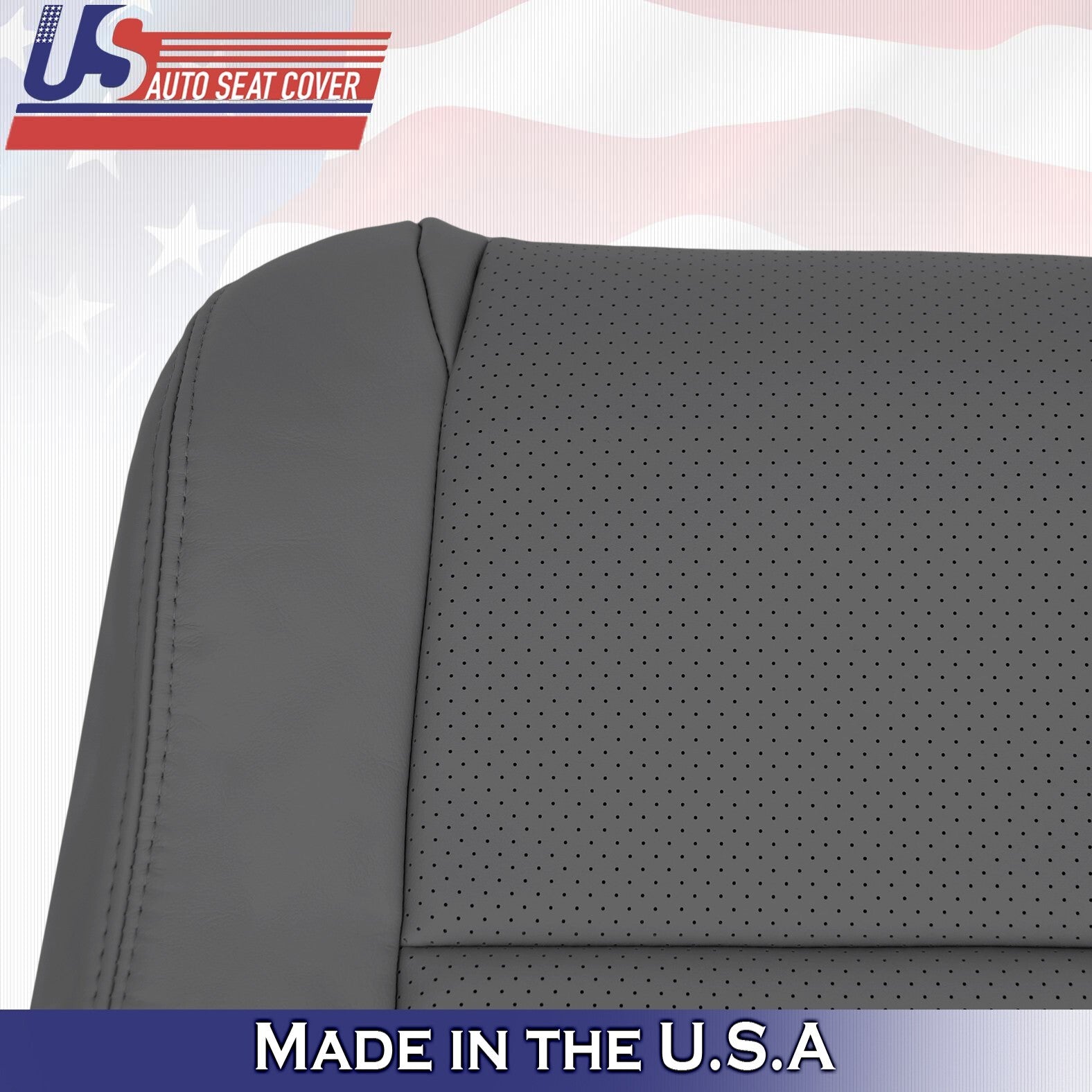 2004- 2005 For Toyota Solara Perforated Leather DriverTop & Bottom Cover Dk Gray