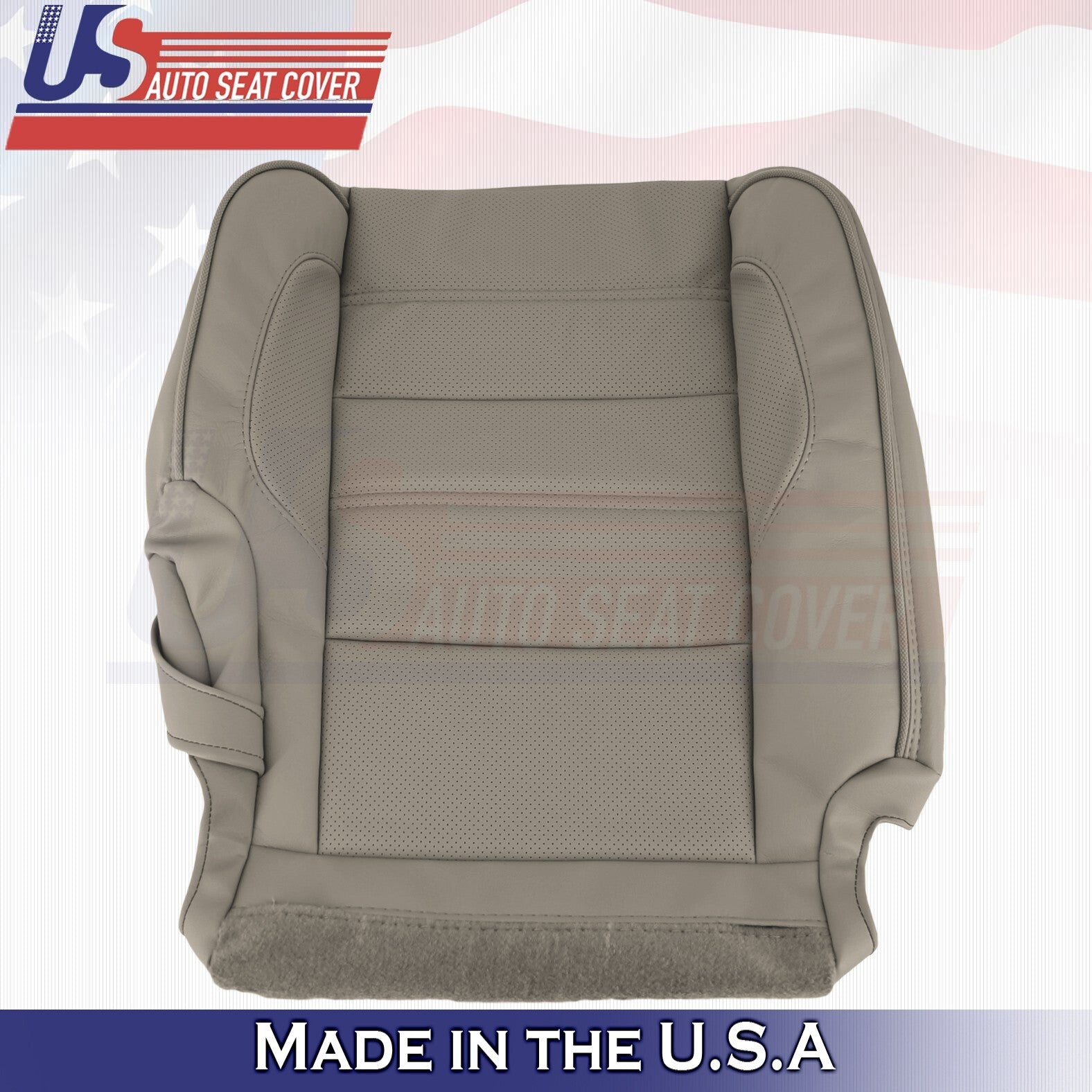 2015 to 2019 For GMC Yukon Denali 2nd Row Driver Bottom Leather Seat Cover Tan