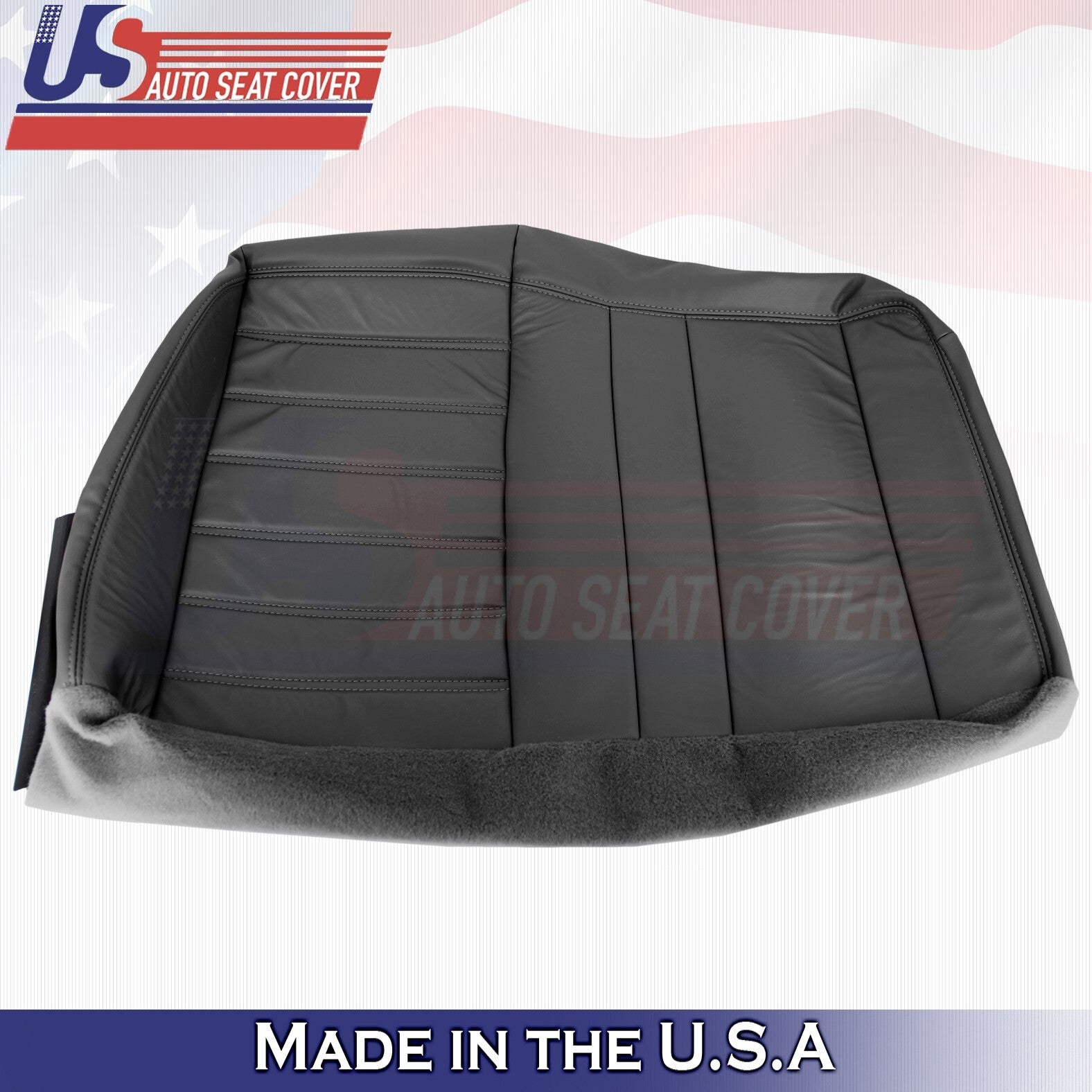 2003 to 2007 FOR Hummer H2 REAR Driver Bottom & Top Leather Seat Cover Black