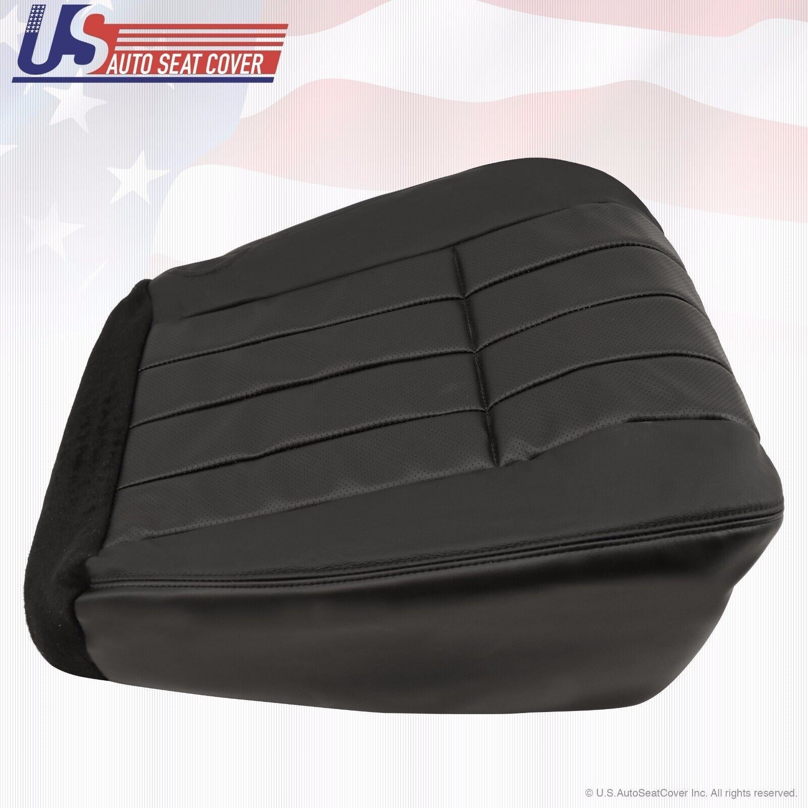 2005 For Ford F250 F350 Harley Davidson Driver Top & Bottom Leather Covers Black