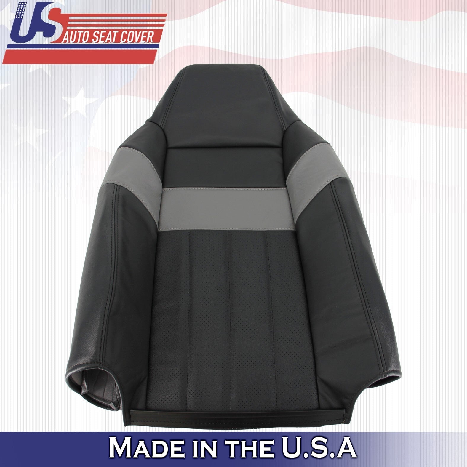 2005 For Ford F250 F350 Harley Davidson Driver Top & Bottom Leather Covers Black
