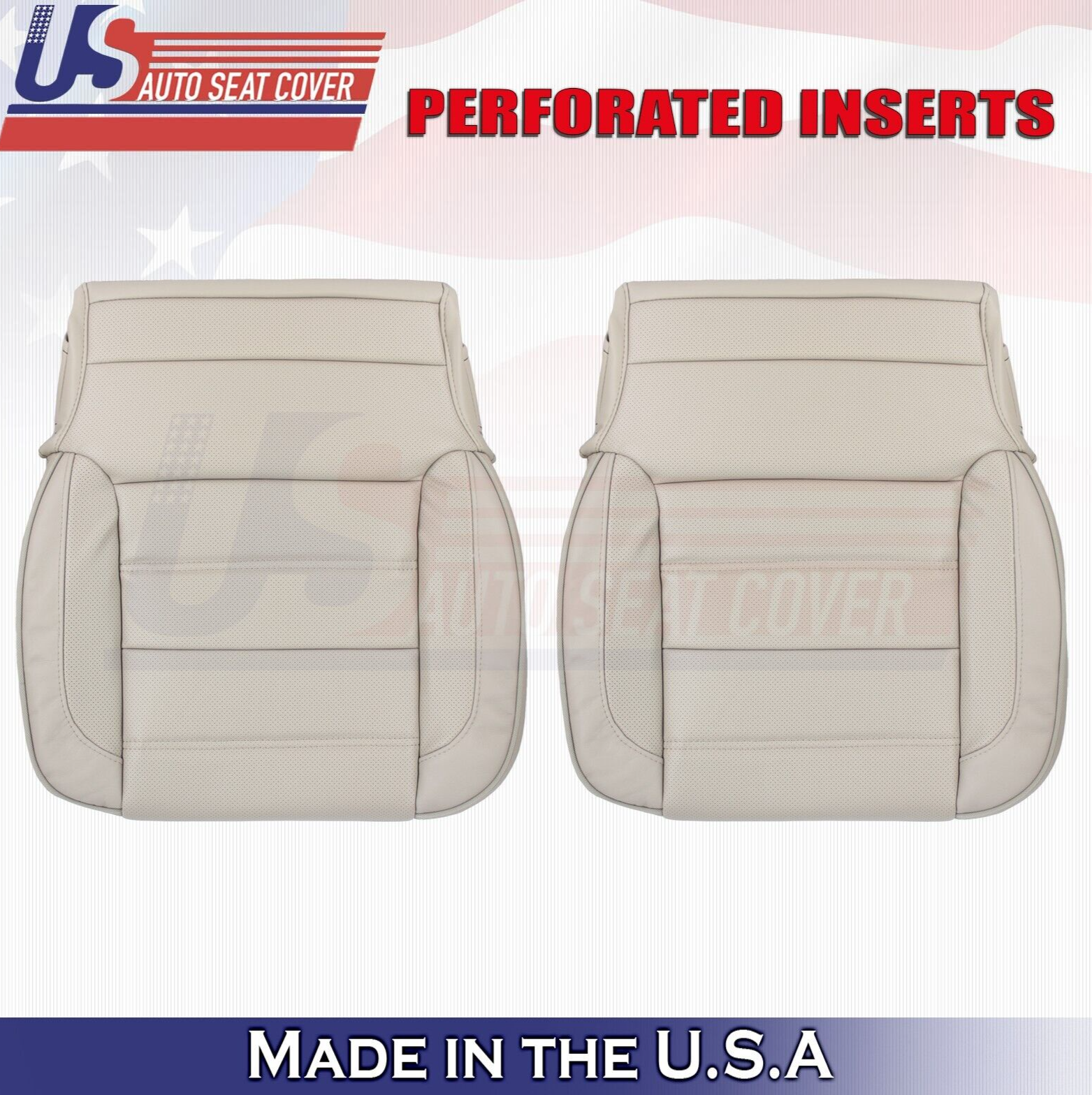 2015 For GMC Yukon Denali Driver & Passenger Bottom Leather Covers Tan