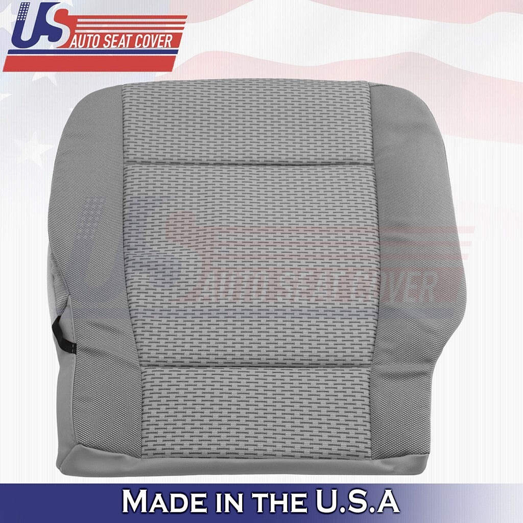 Passenger Bottom Cloth Seat Cover Med Gray 2015 to 2019 Fits Ford F150 XLT