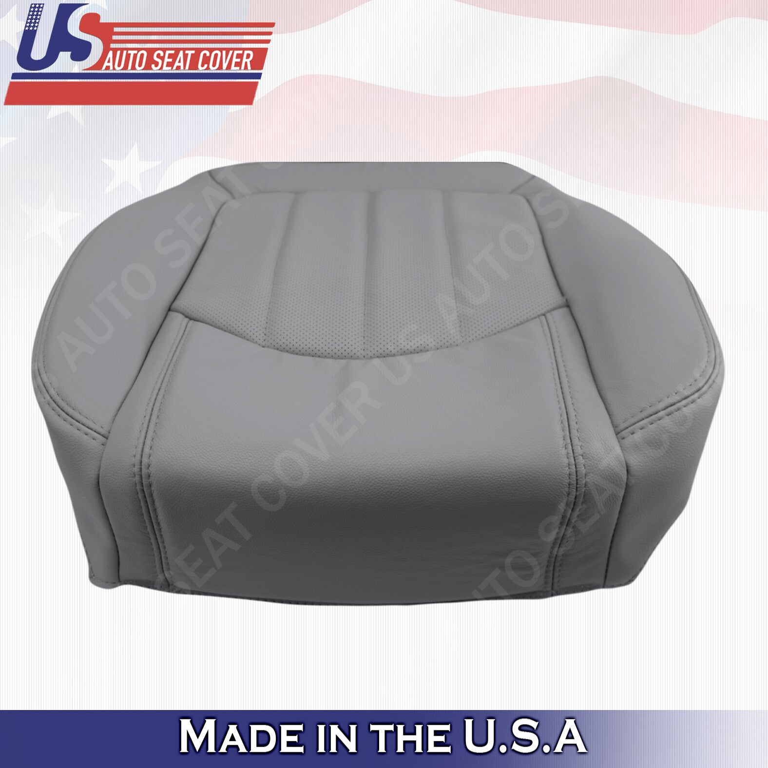 2008 to 2012 Buick Enclave Front lower Bottom Perforated Leather Seat Cover Gray