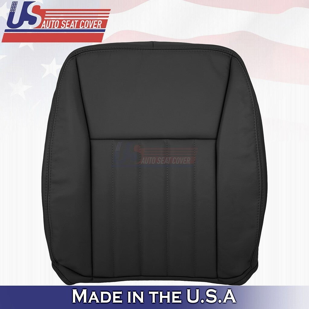 2003 to 2005 Fits Lincoln Town Car Front Set Bottoms &Tops Leather Cover Black