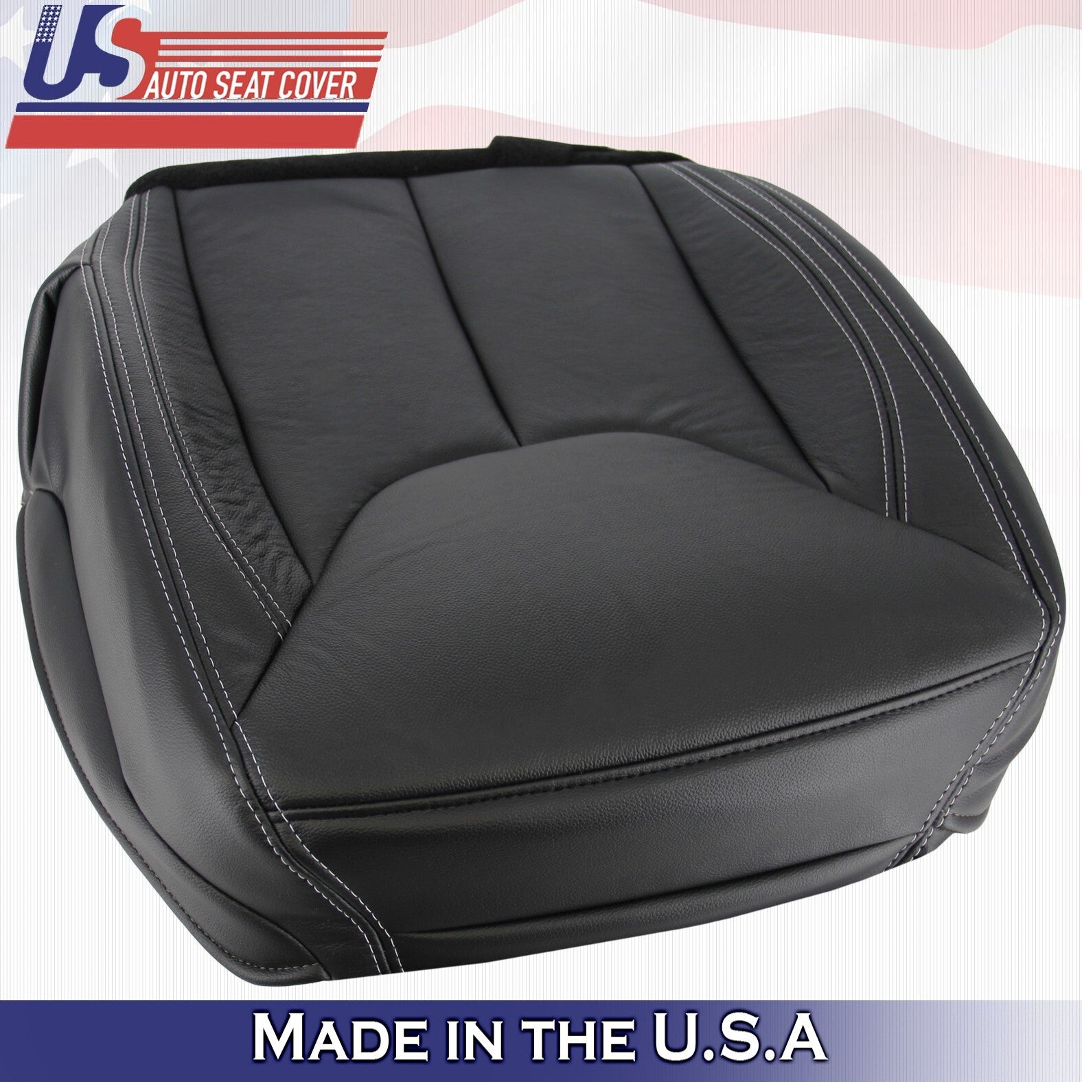 2011-2017 For Jeep Wrangler Rubicon Driver Bottom Leather Seat Cover Black