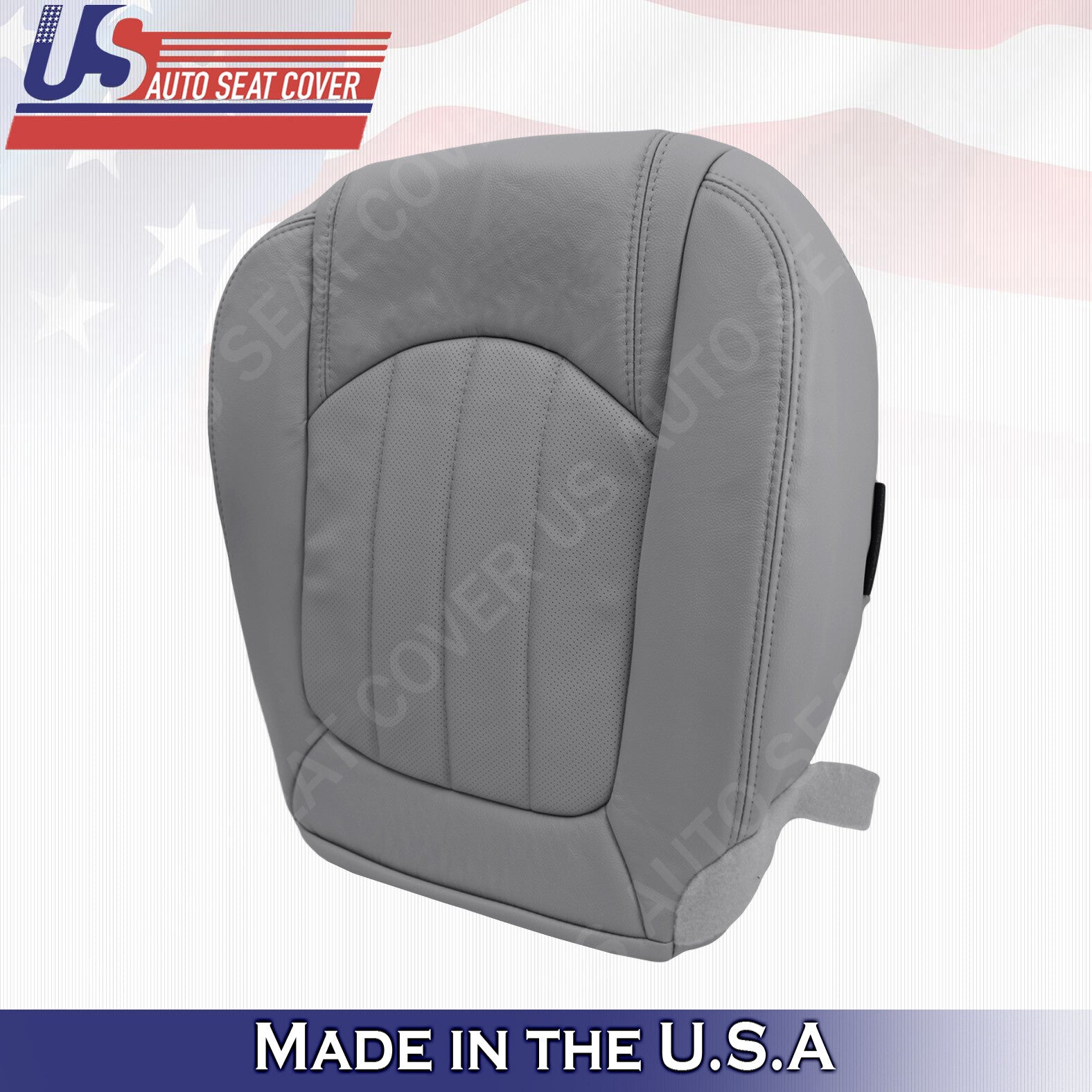 2008 to 2012 Buick Enclave Front lower Bottom Perforated Leather Seat Cover Gray