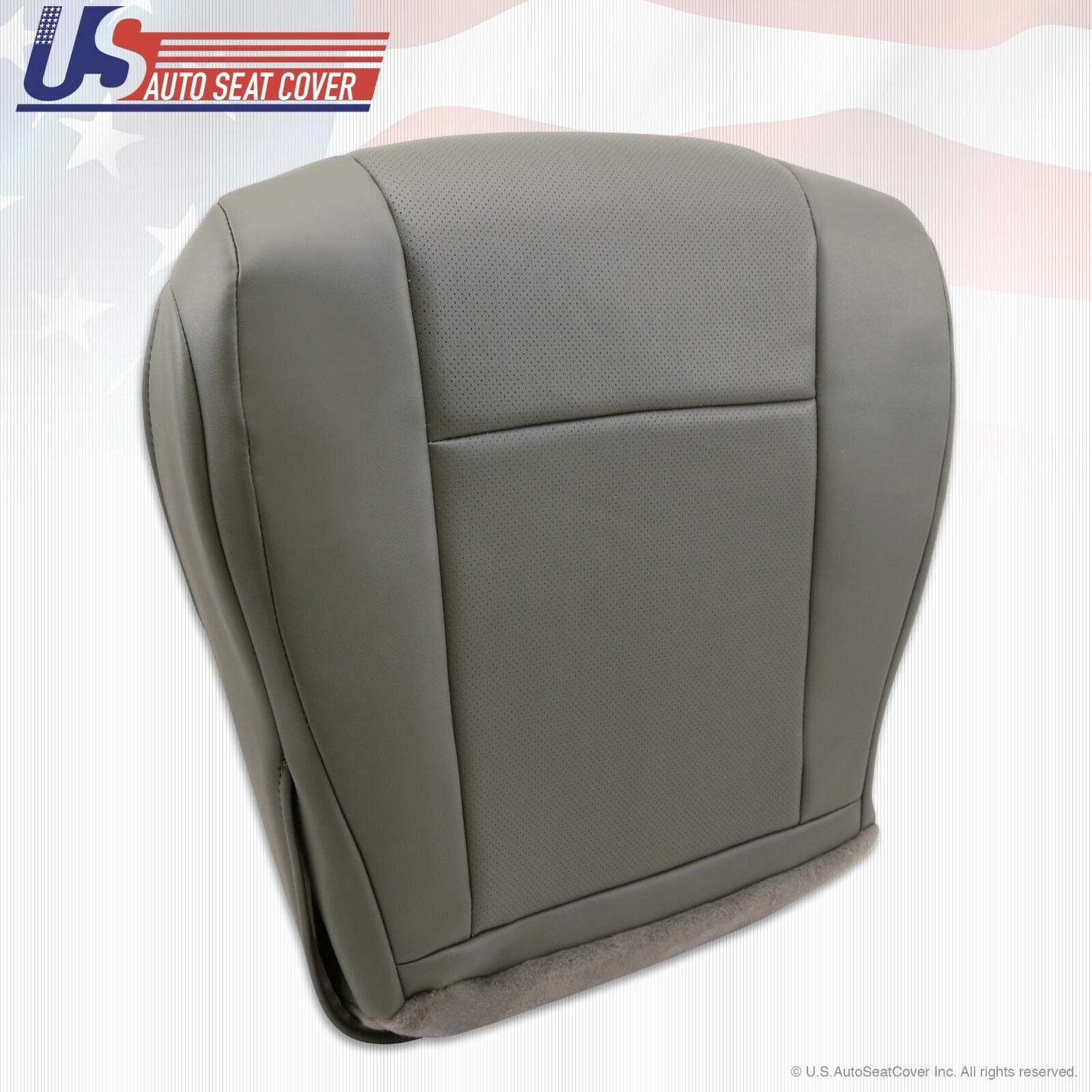 2011 2012 Ford E350 E450 Driver Side Bottom Perforated Vinyl Seat Cover Gray