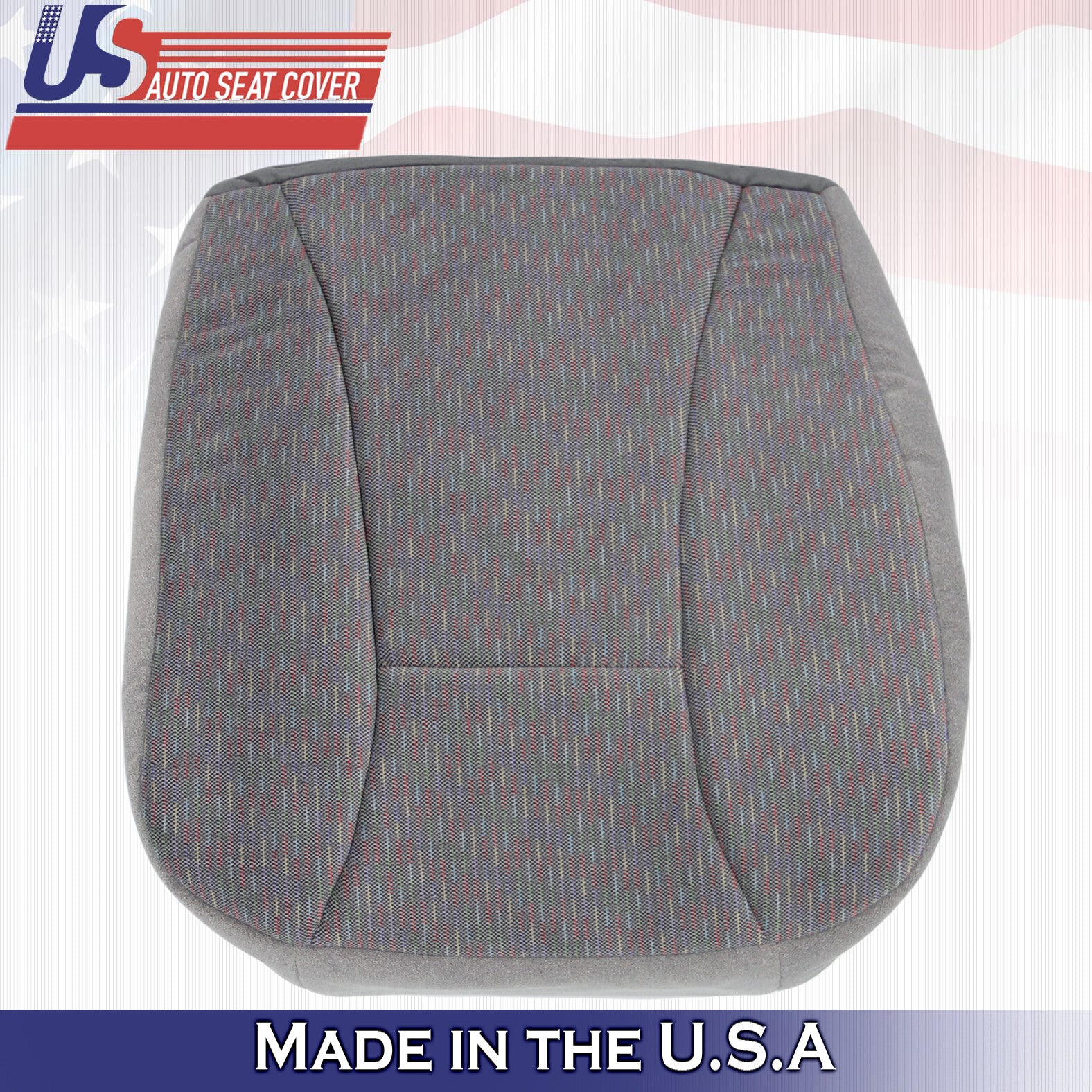 For 1992 -1996 Ford Bronco XLT Front Passenger Side Bottom Cloth Seat Cover Gray